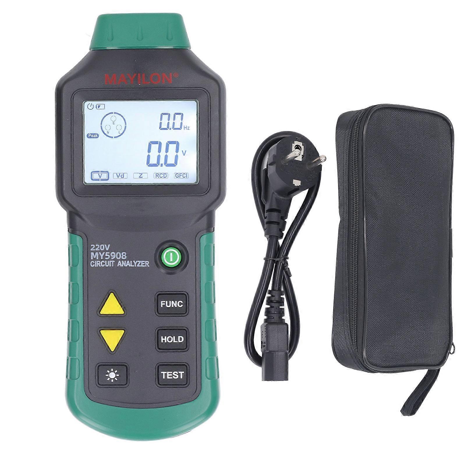 Analyseur de circuit, testeur TRMS, compteur électrique basse tension, localisateur de défauts de câbles, prise UE 85-265 V CA