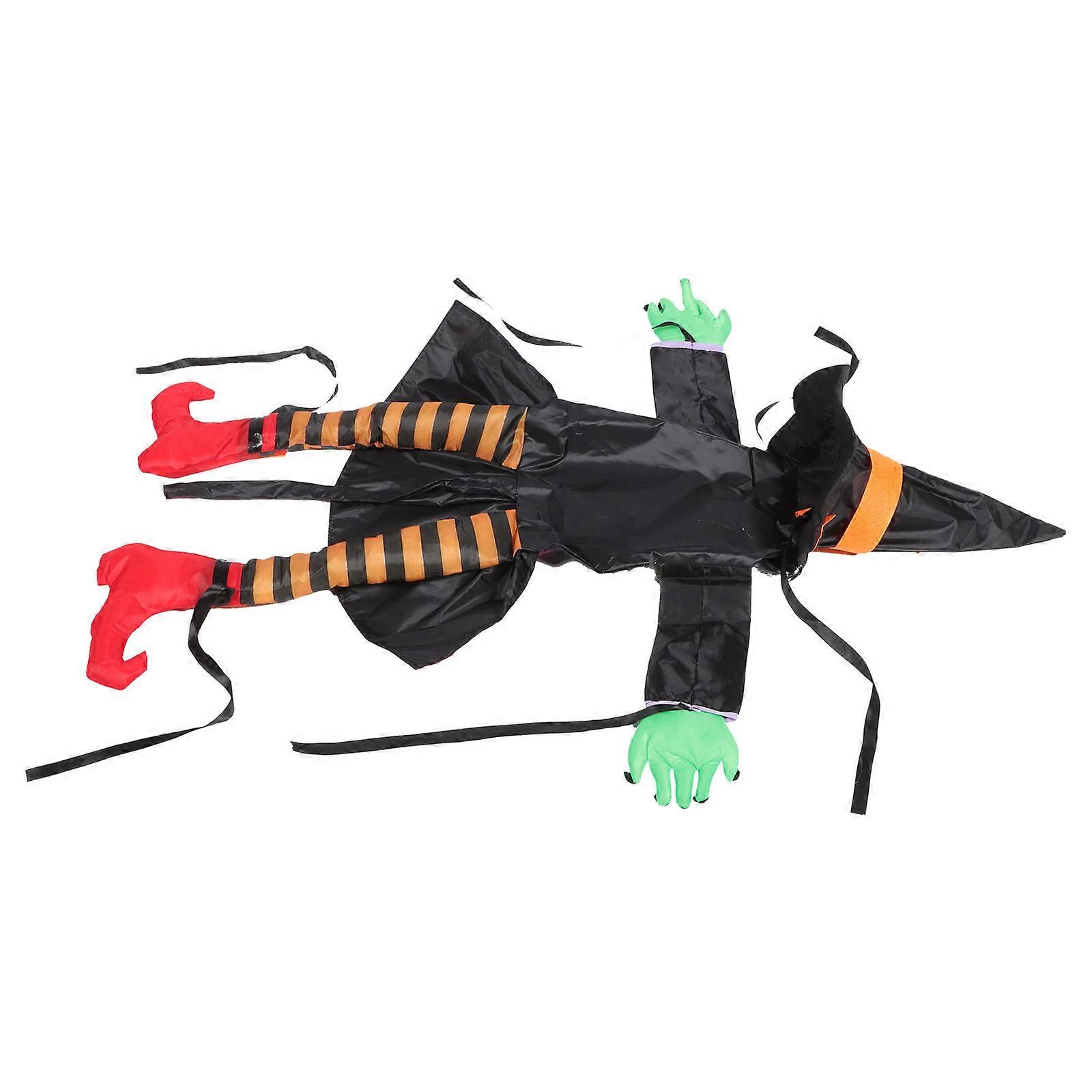 Halloween Witch Decor Crashing Witch Into Tree Ornament for Party