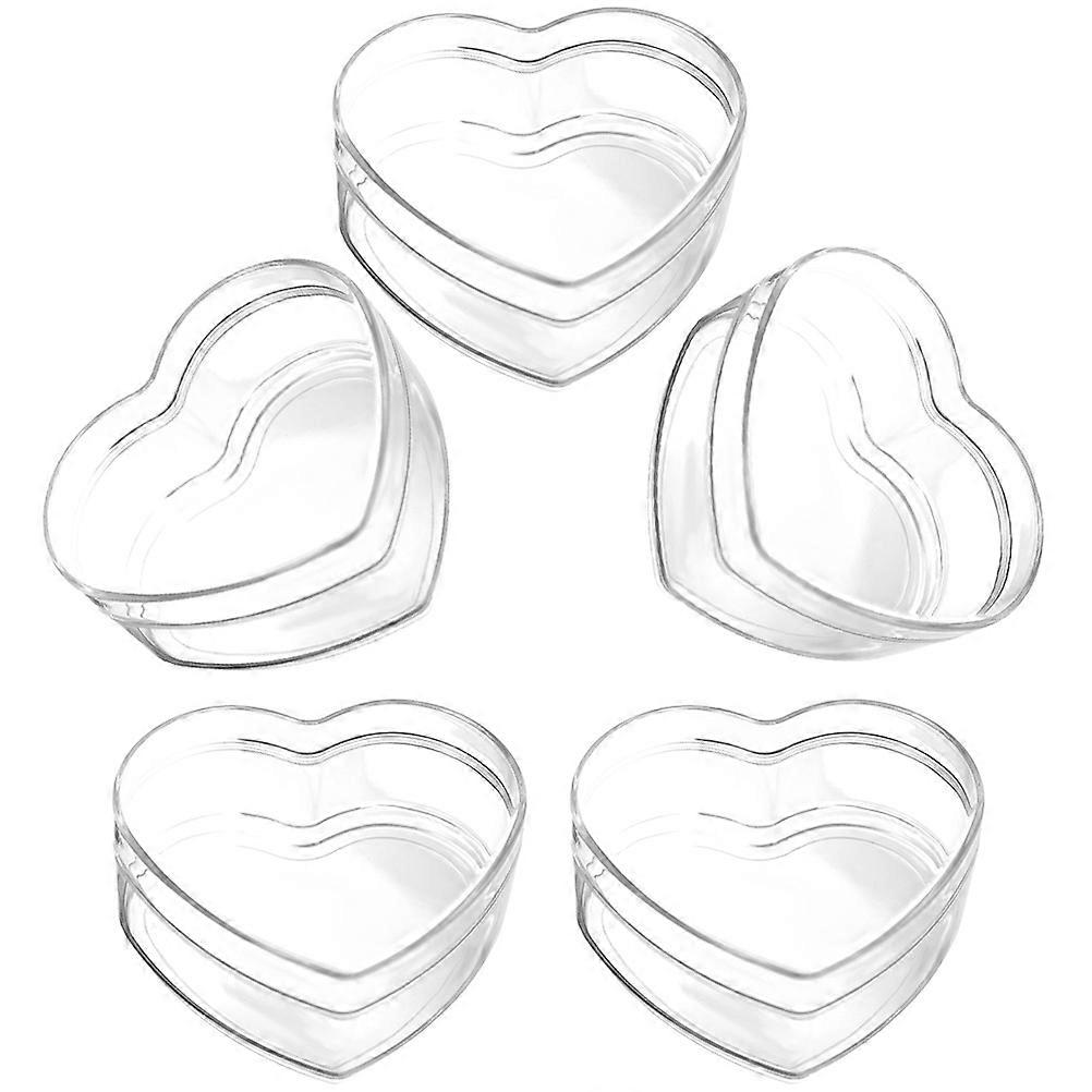 Transparent Heart Candy Box for Wedding Use 10Pcs Acrylic Heart Treat Boxes