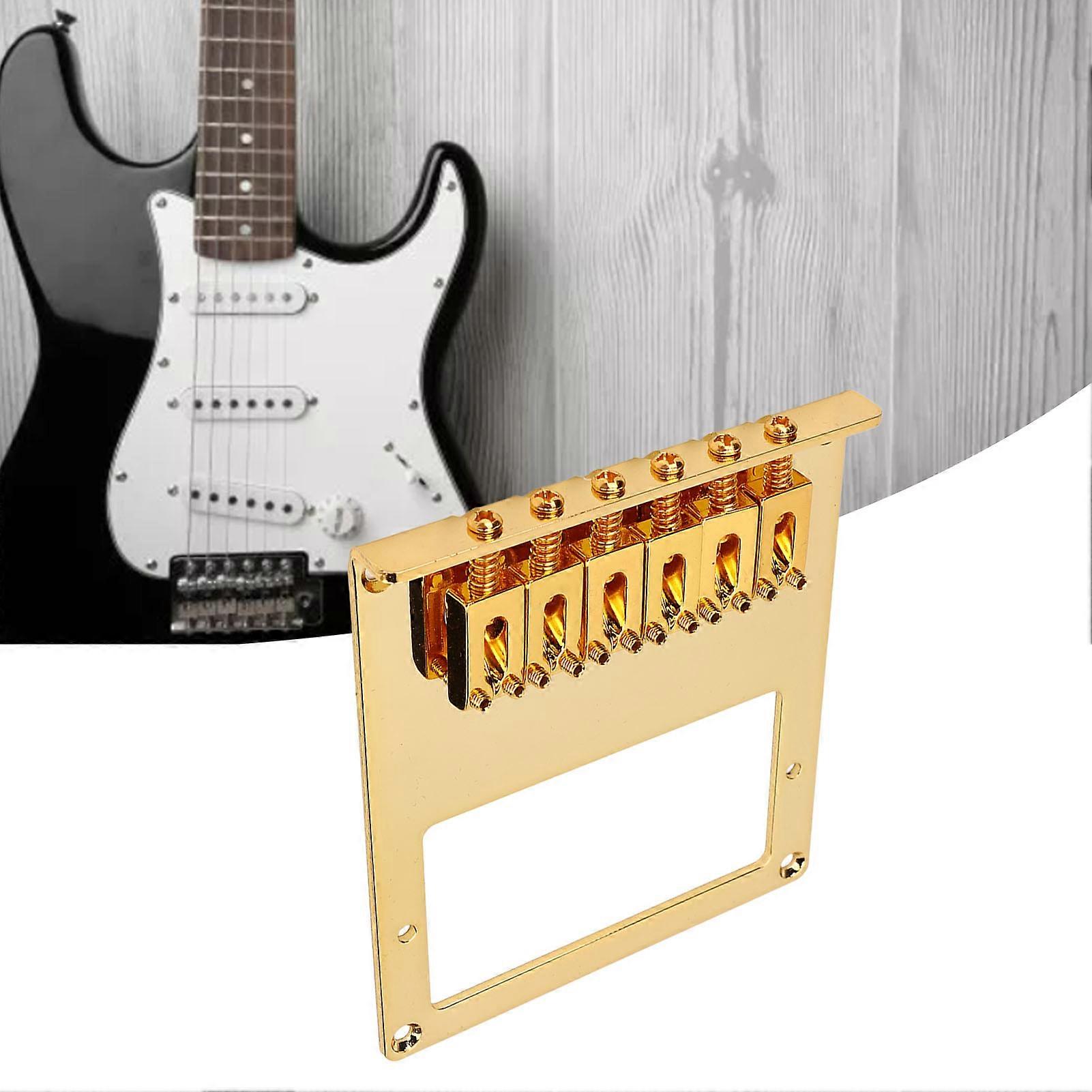 Adjustable Metal 6-String Guitar Bridge Gold for Humbucking Pickups