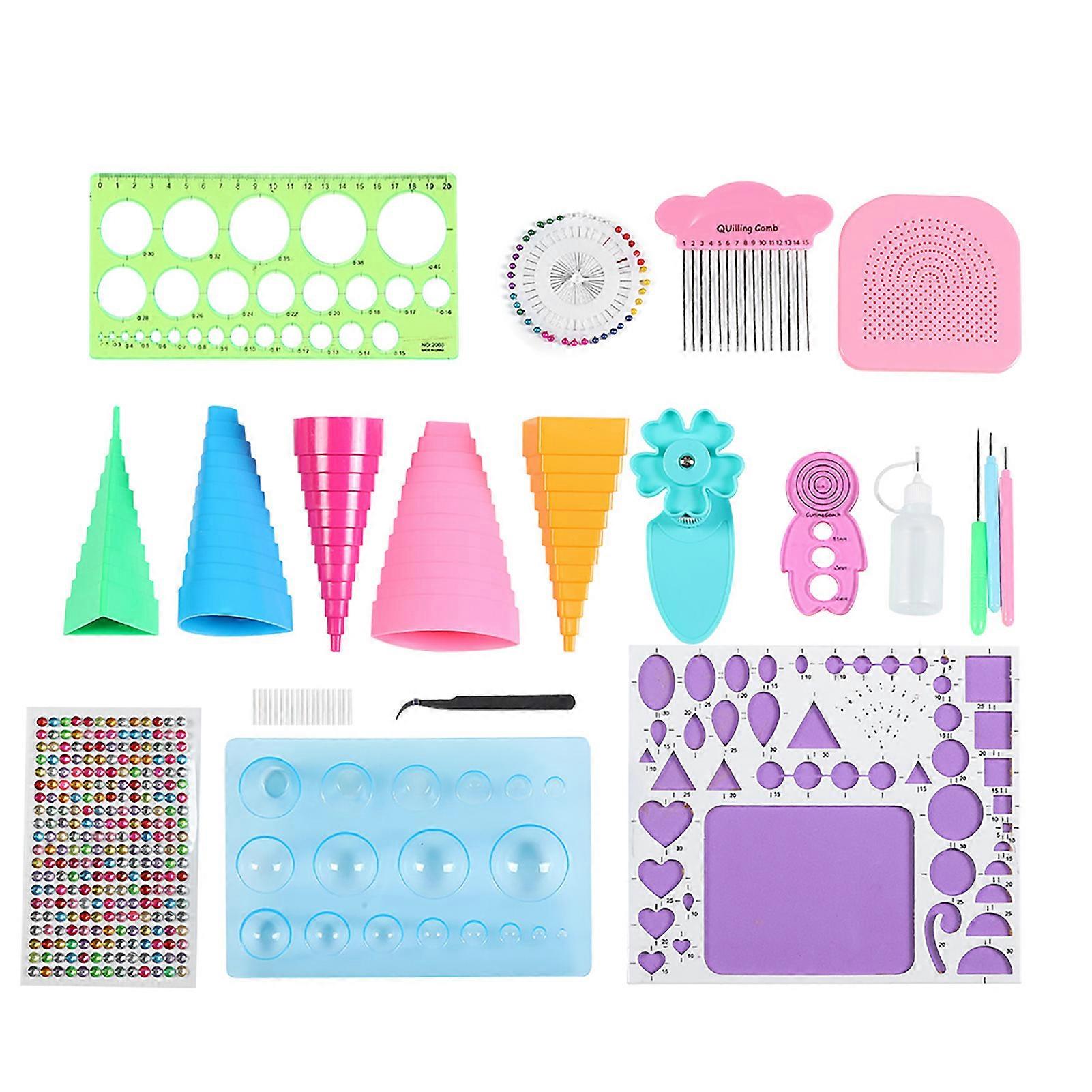 Kit d'outils de quilling, pinces, perles, aiguille, accessoires de scrapbooking, bricolage, cartes en papier faites à la main