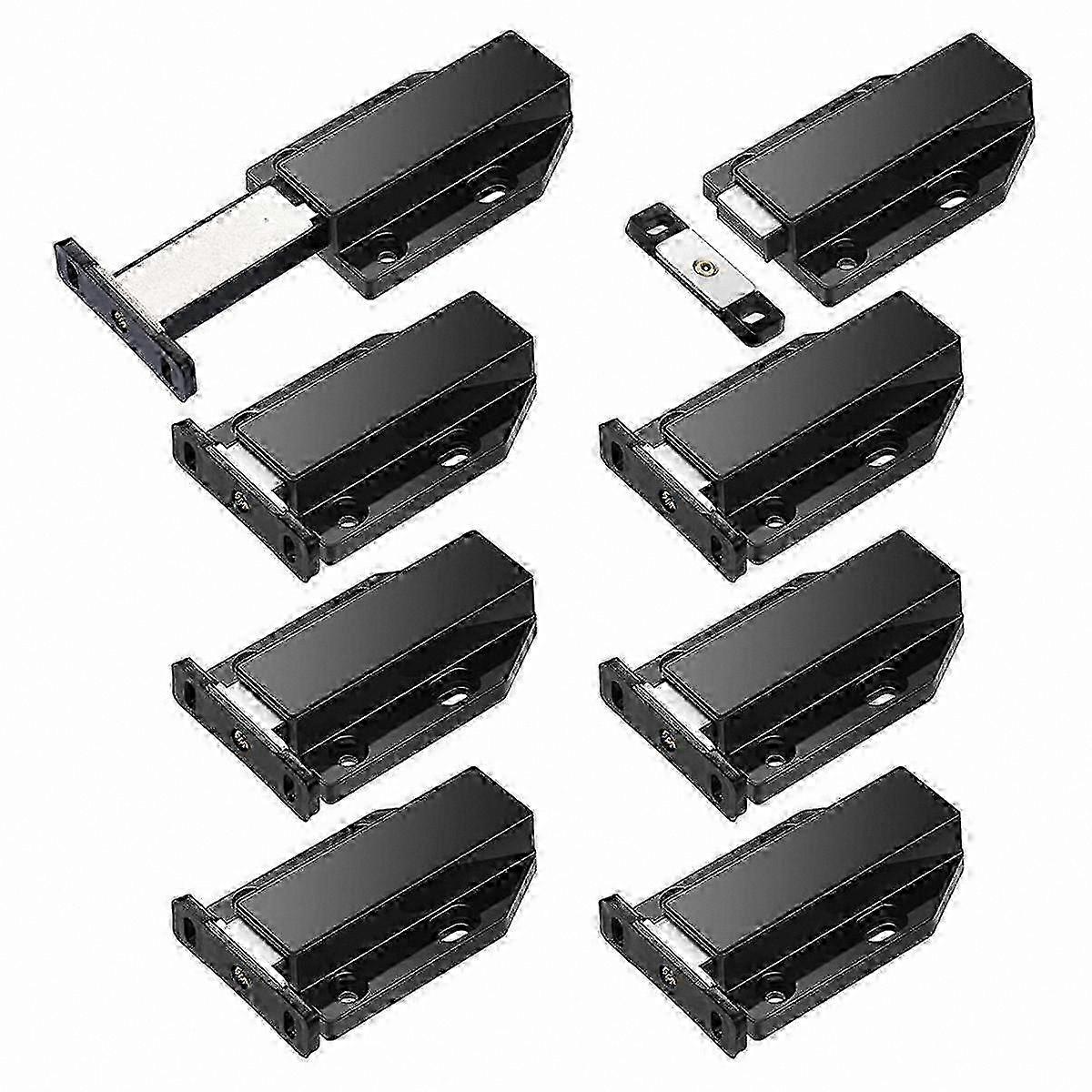 Heavy Duty Magnetic Push Latch Set, 8 Pack Touch Release Cabinet Hardware, Push to Open Mechanism for Furniture