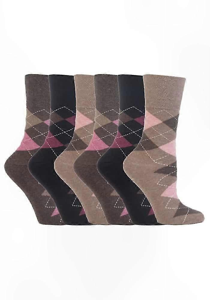 6-Pack Women's Non-Elastic Socks Size 4-8