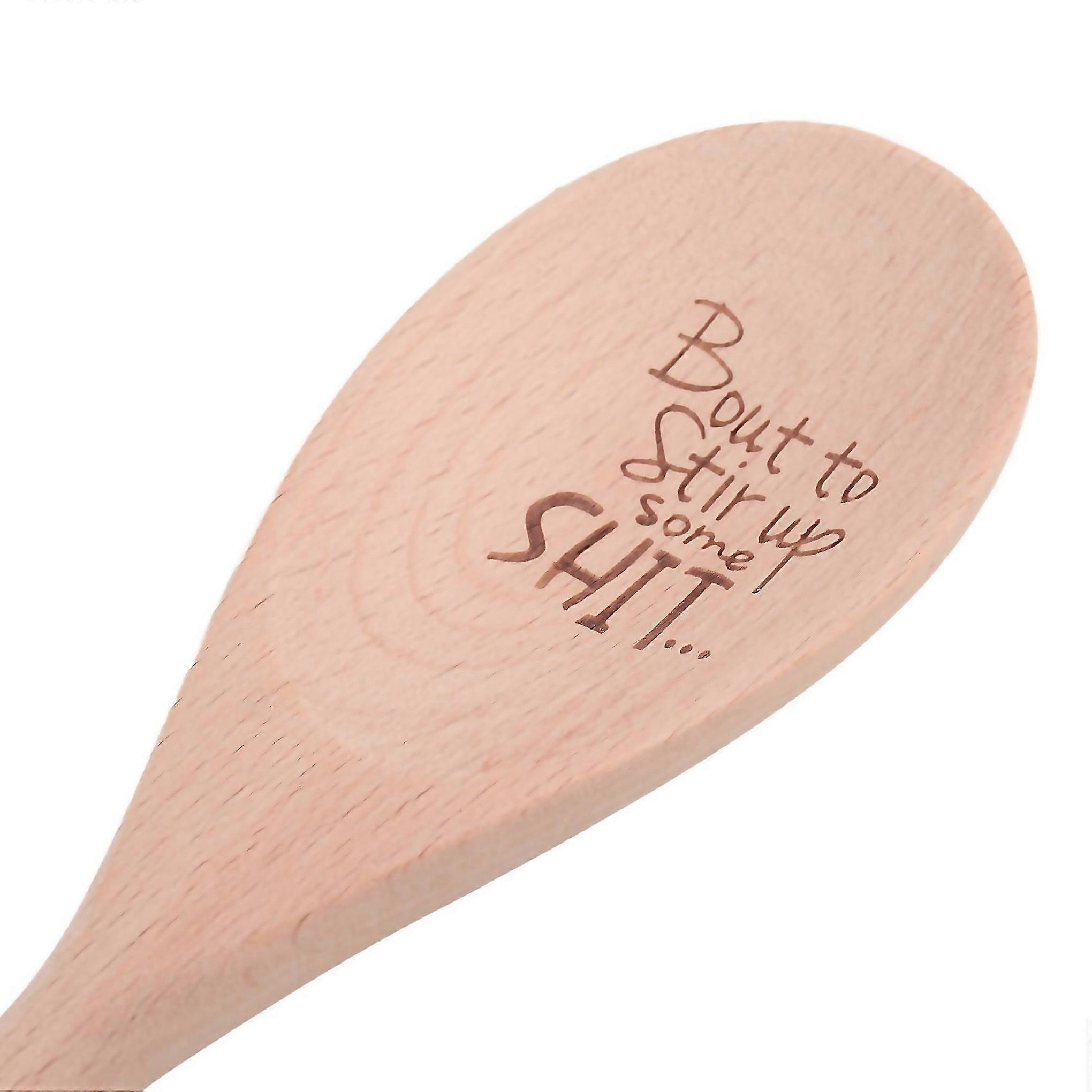 For 1x Funny Spoonsbout To Stir Up Some Shit Engraved