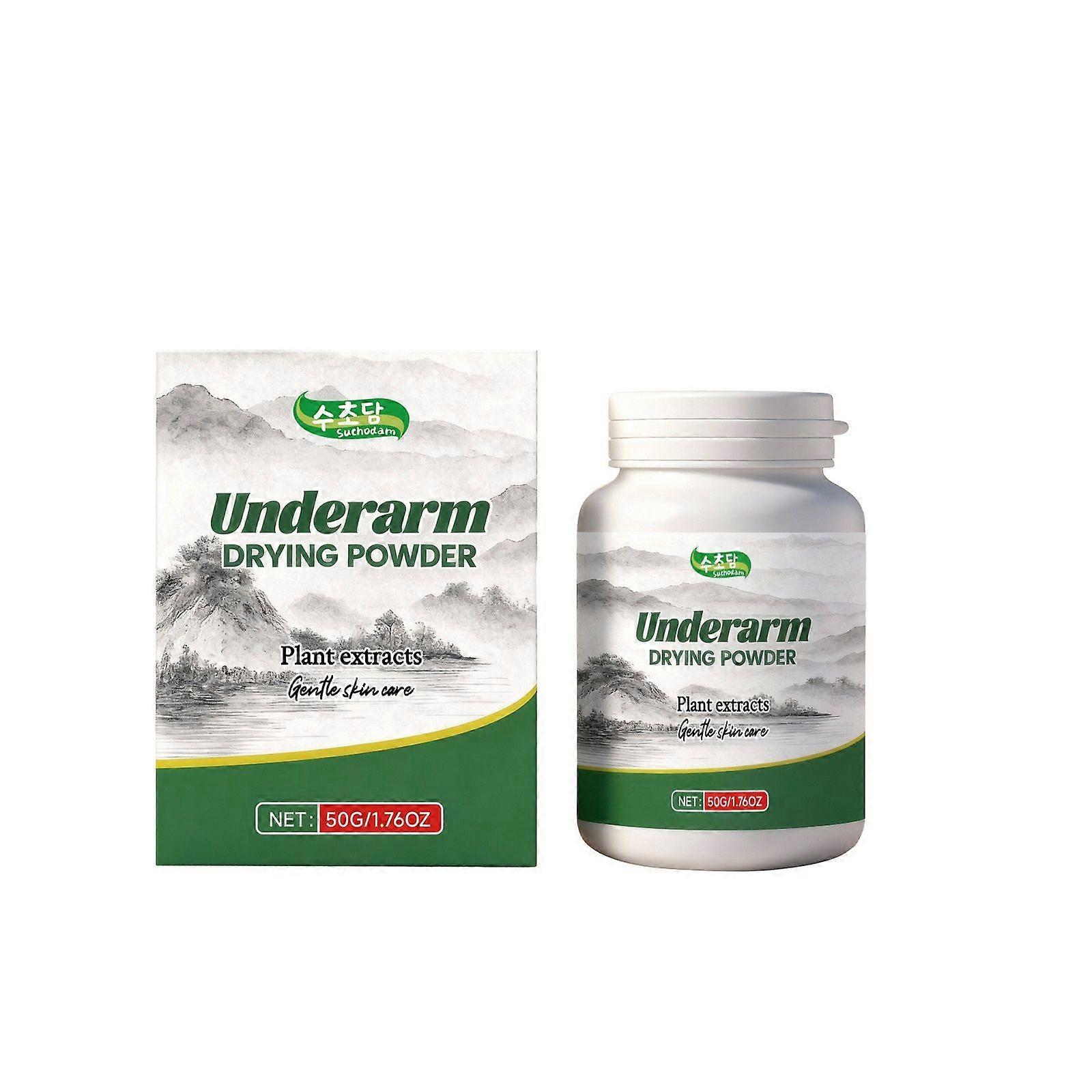 Underarm Drying Powder for Maximum Sweat Absorption, No-Sweat Fresh Body Powder for Women, Gentle on Skin, Non-irritating