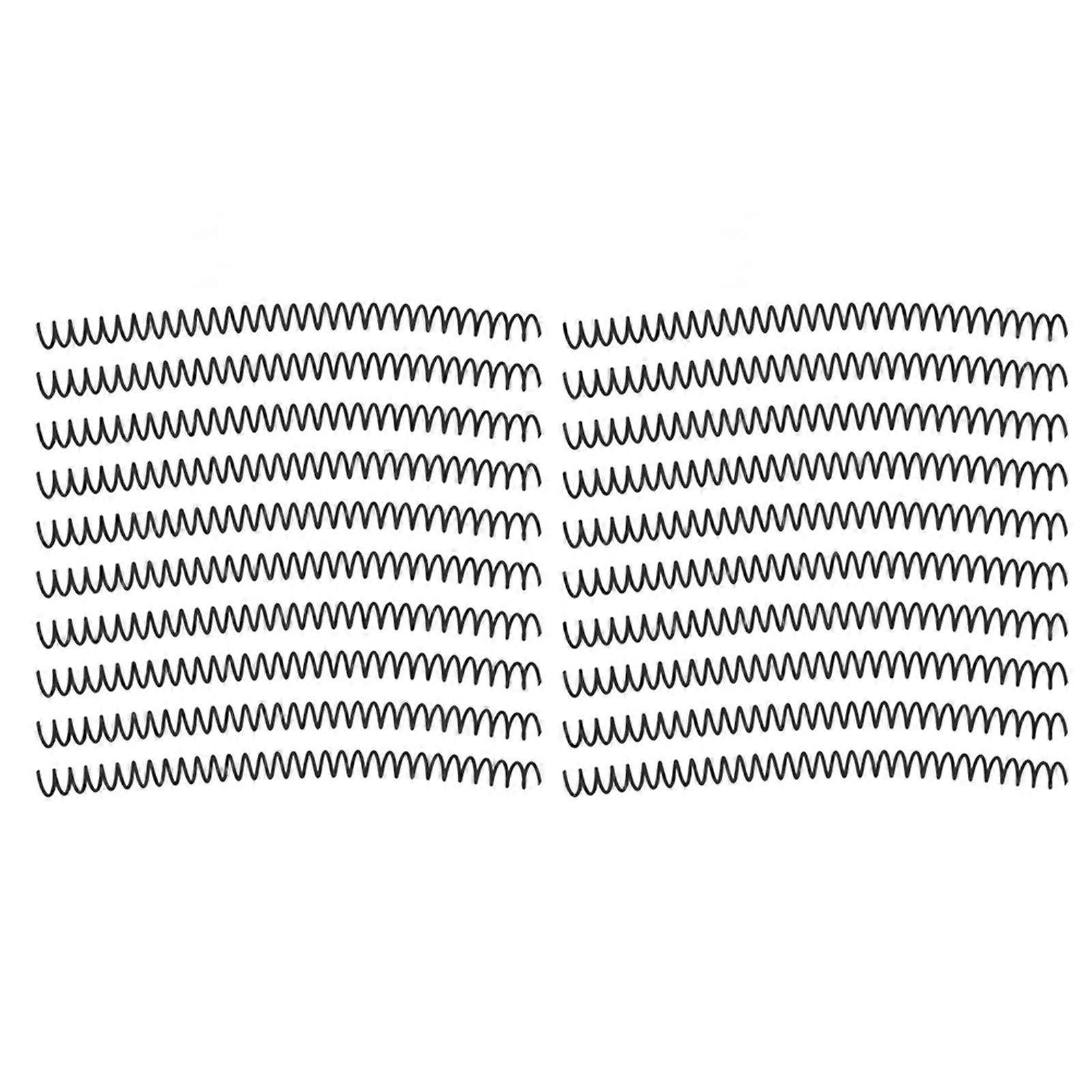 Kit de reliure spirale, 20 pièces, grande capacité, 30 trous, 13 mm de diamètre, noir