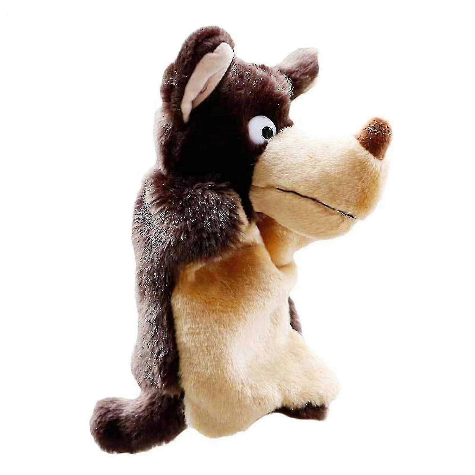 Plush toy hand puppet big bad wolf animal glove doll