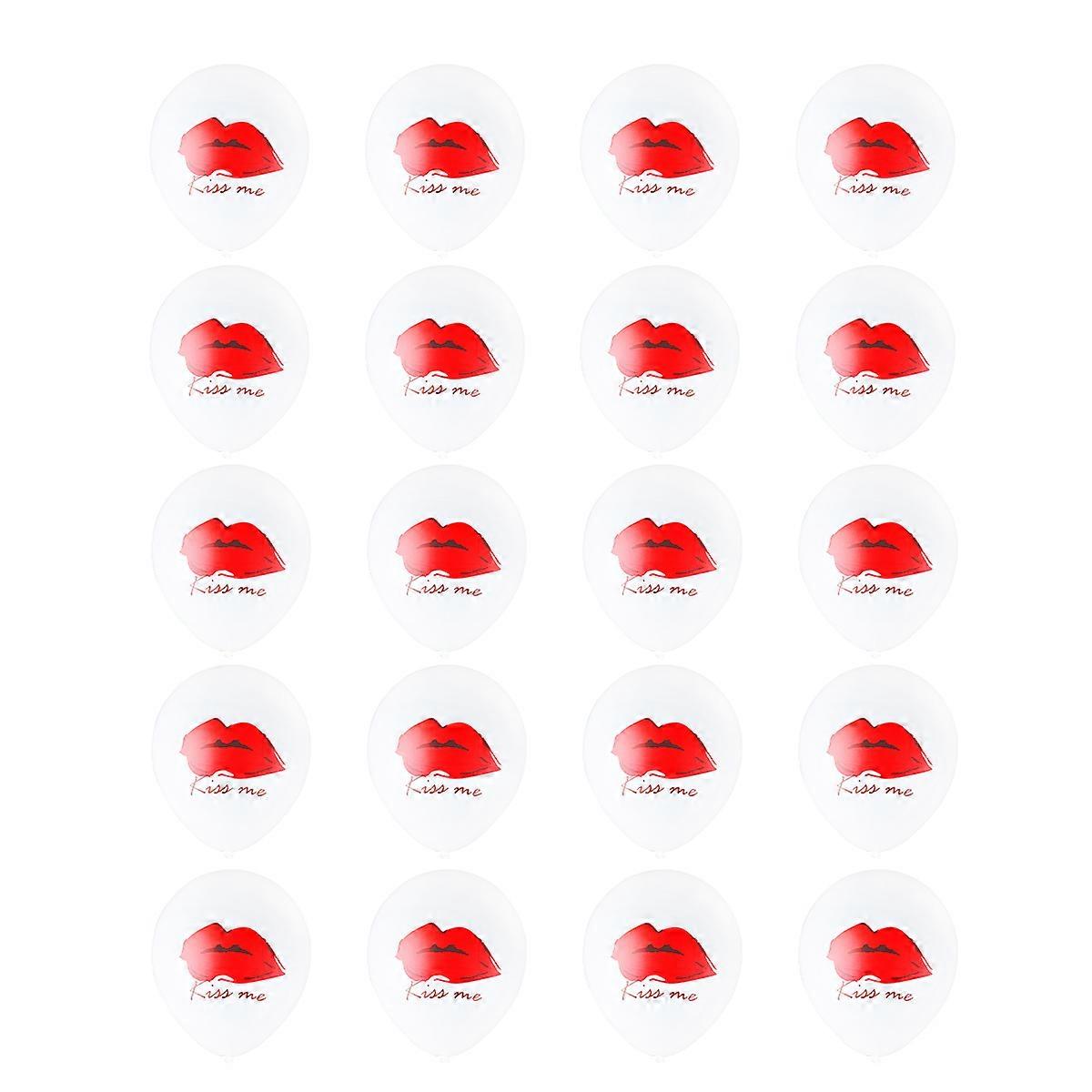 Latex Balloons Red Lips Pattern for Party Decoration 40Pcs
