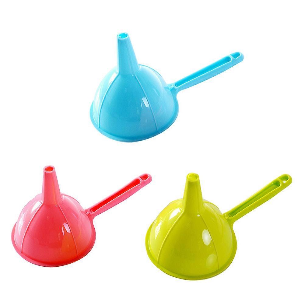 Assorted Color Plastic Funnel for Household Liquid Transfer 6Pcs