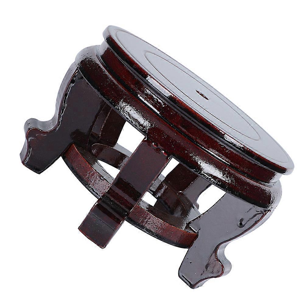 Wooden Vase Base for Holding 4Pcs Round Coffee Display Stands
