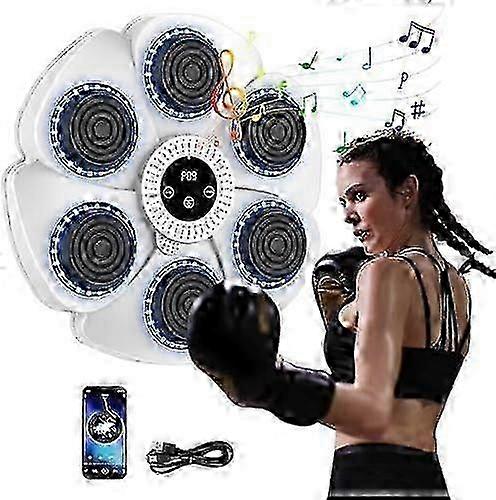 Music Boxing Machine, Smart Wall Boxing Machine -bluetooth With Boxing Gloves Adults Kids 9 Speed And Count Down Mode