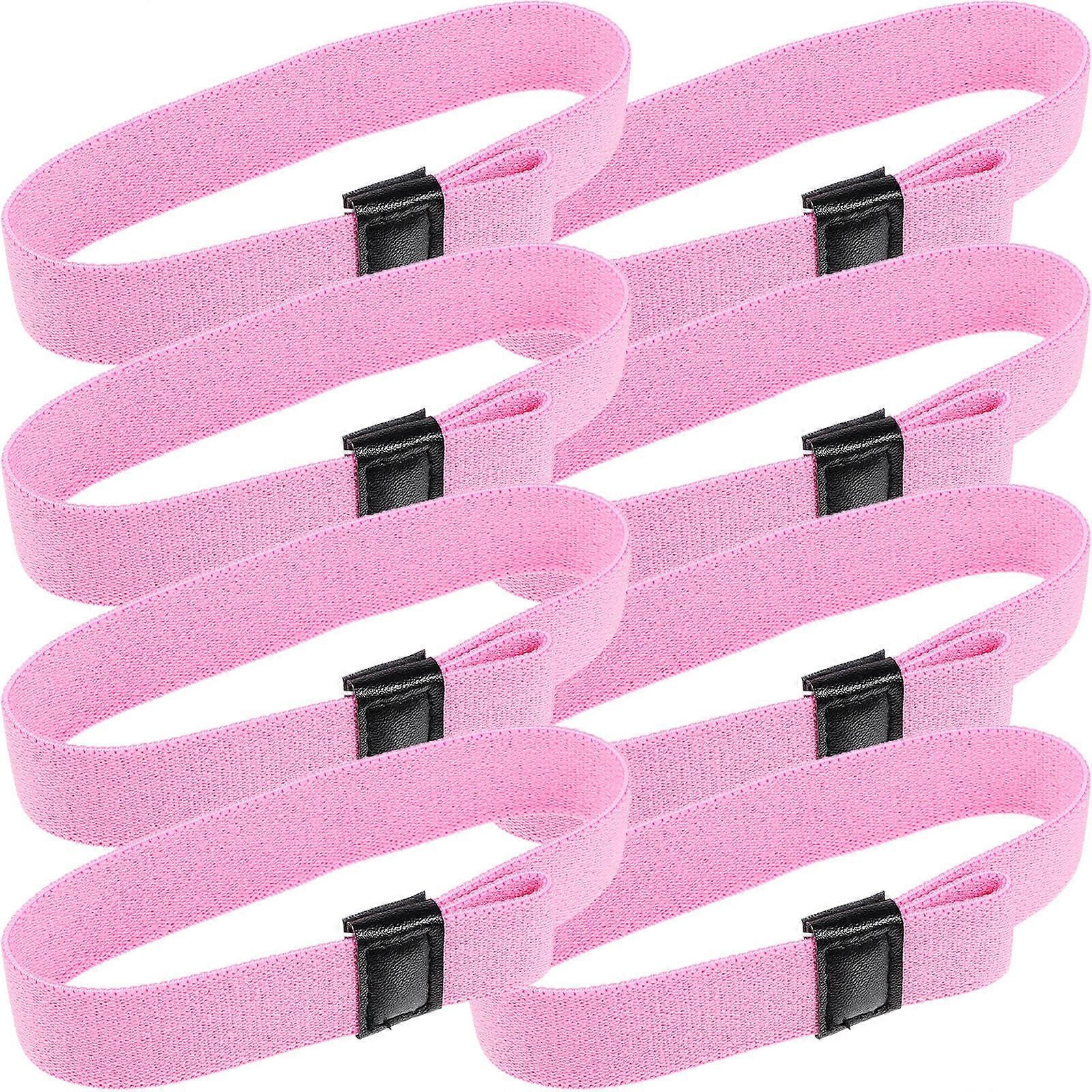 Lunch Container Straps Elastic Bands Pink 24Pcs