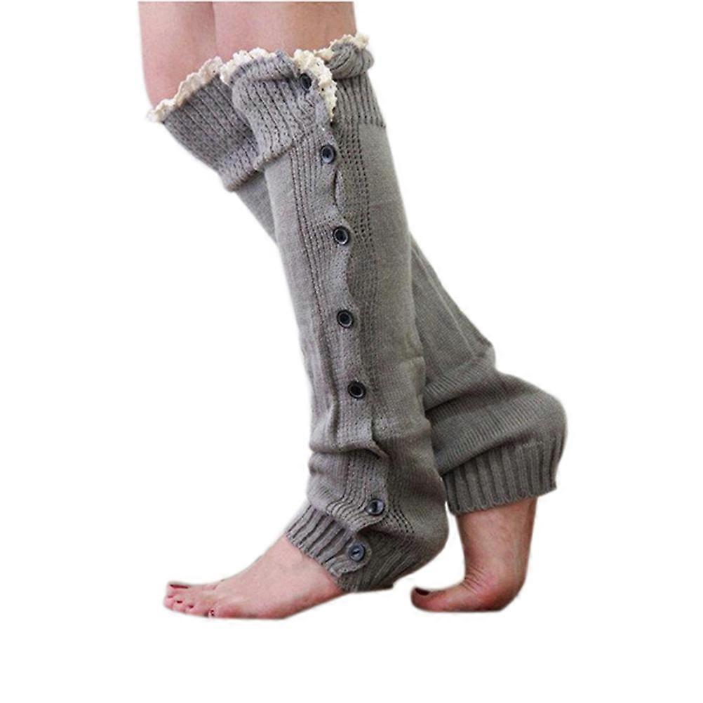 Warm Layering Boot Warmers For Women Light Grey Knee High 1 Pair Perfect For Outings