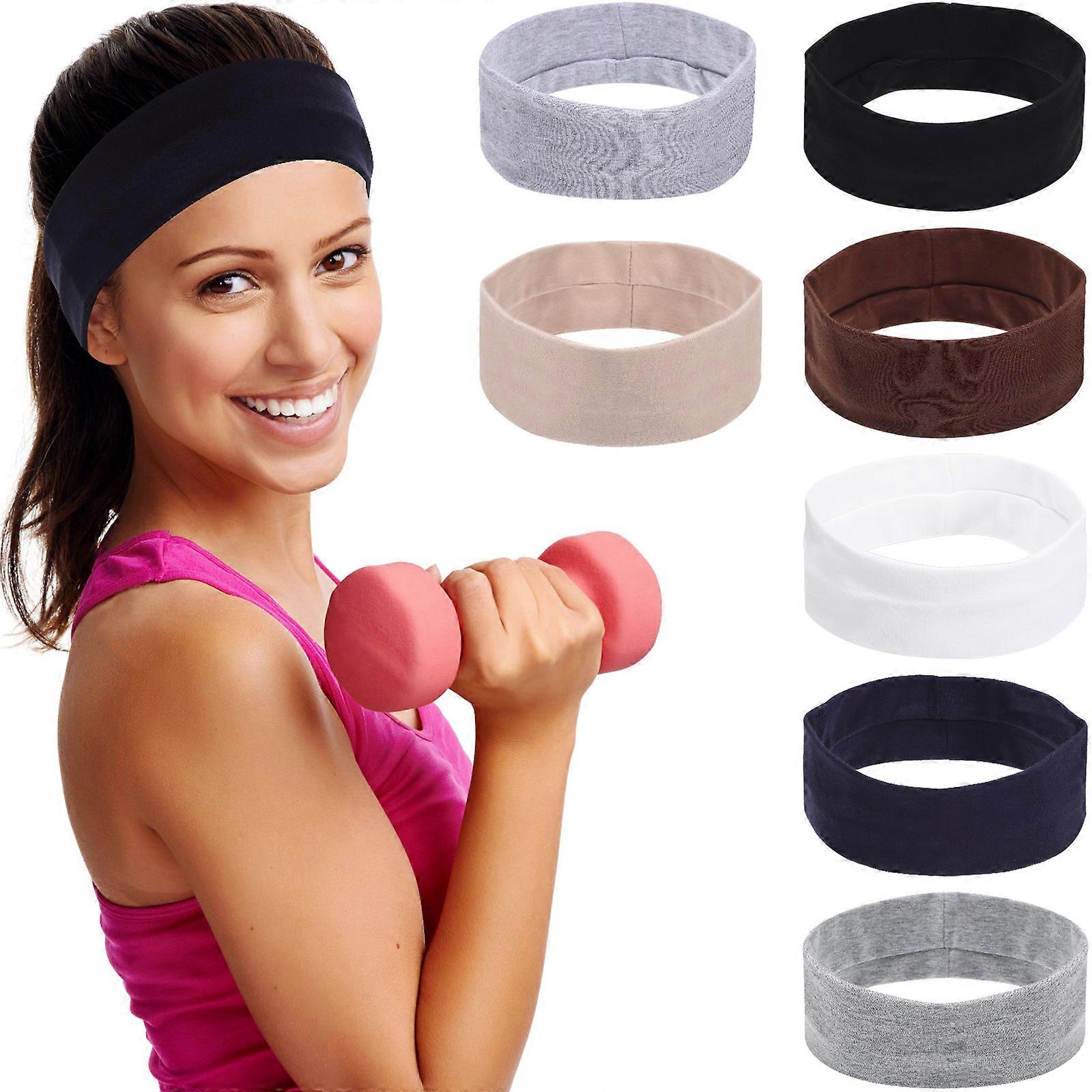 Sweat Band 21Pcs Elastic Headband For Women Men Suitable For Yoga Running And Fitness Assorted Color Comfortable Fit