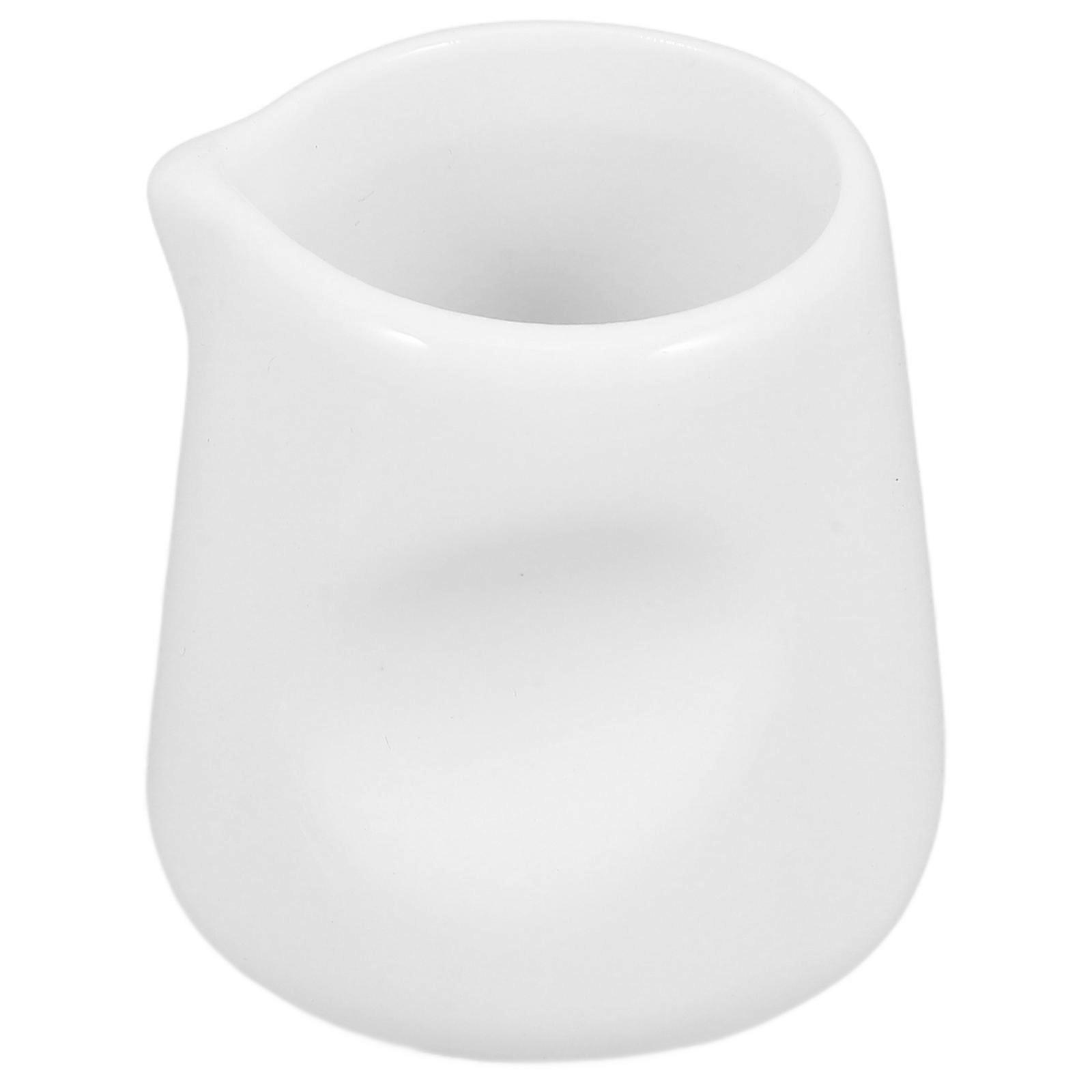 White Ceramic Small Coffee Pitcher For Travel Use Multifunctional Serving Capacity 2Pcs