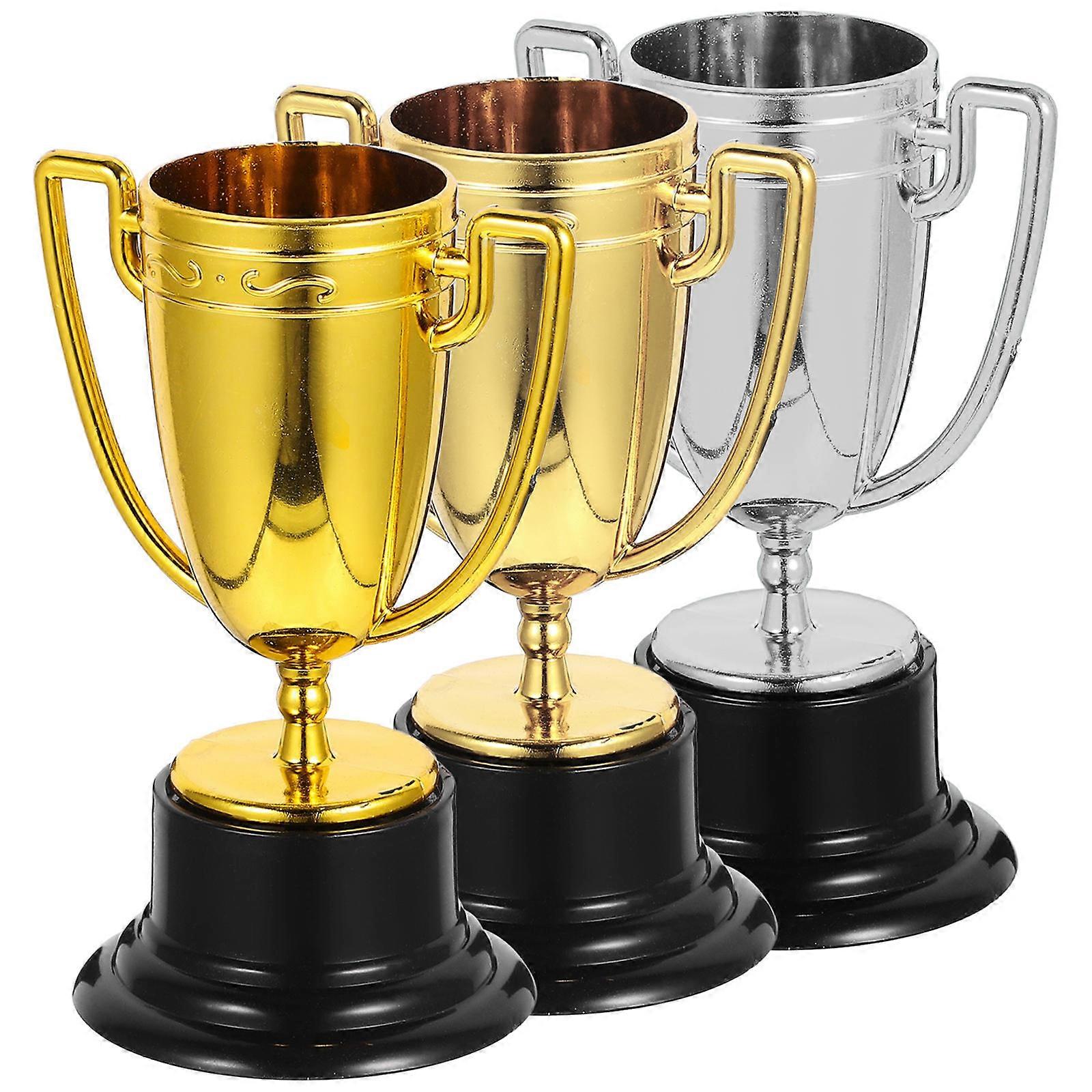 Small Plastic Trophy Competition Trophy Award for 6Pcs Portable Honor