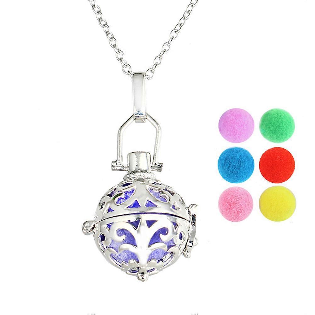 Perfume Holder Diffuser Pendant Round Shape For Aromatherapy Enthusiasts With Chain Length 45+5cm 1 Set