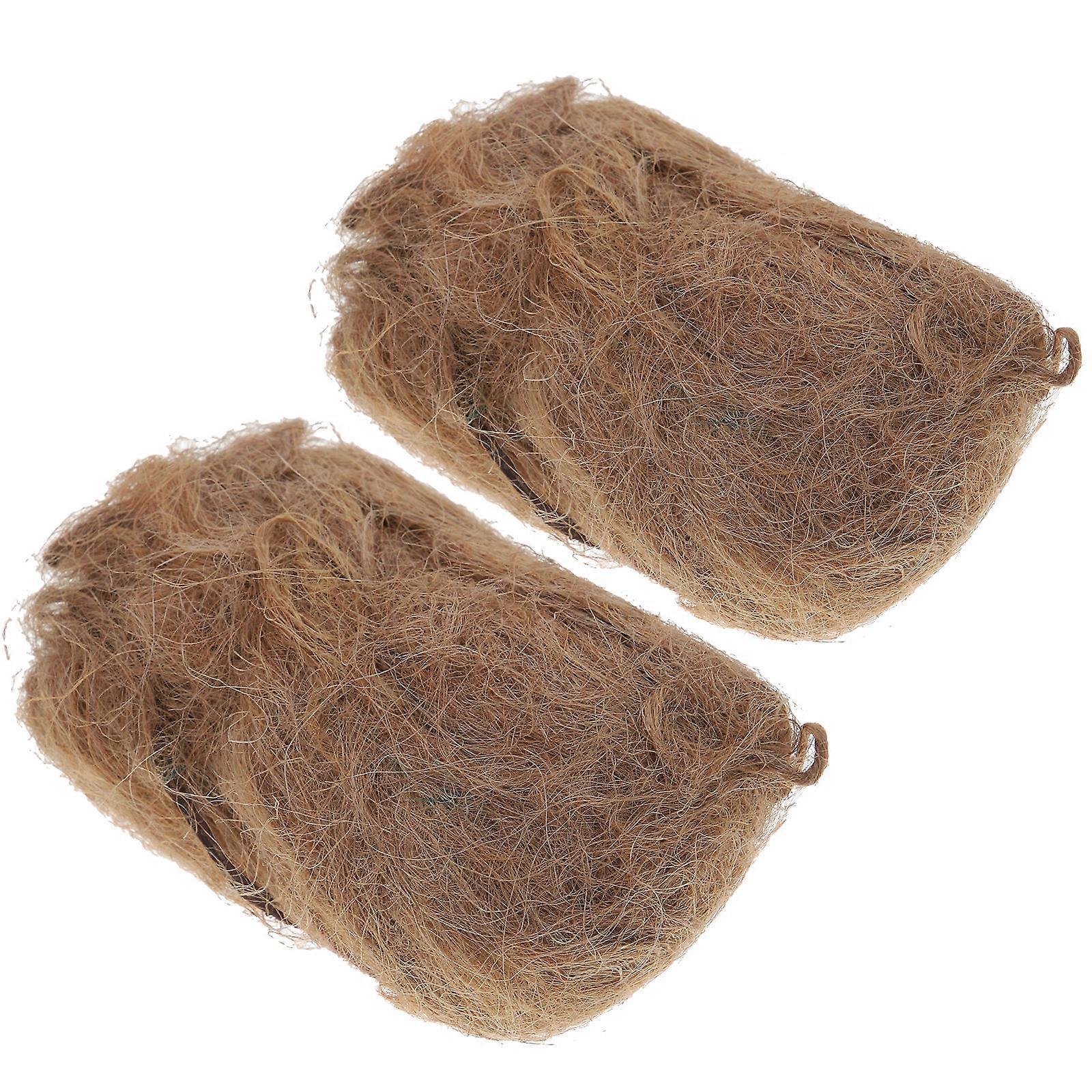 Gaming Scenery Grass Tuft Model Grass for DIY Use 4Pcs Light Brown Material