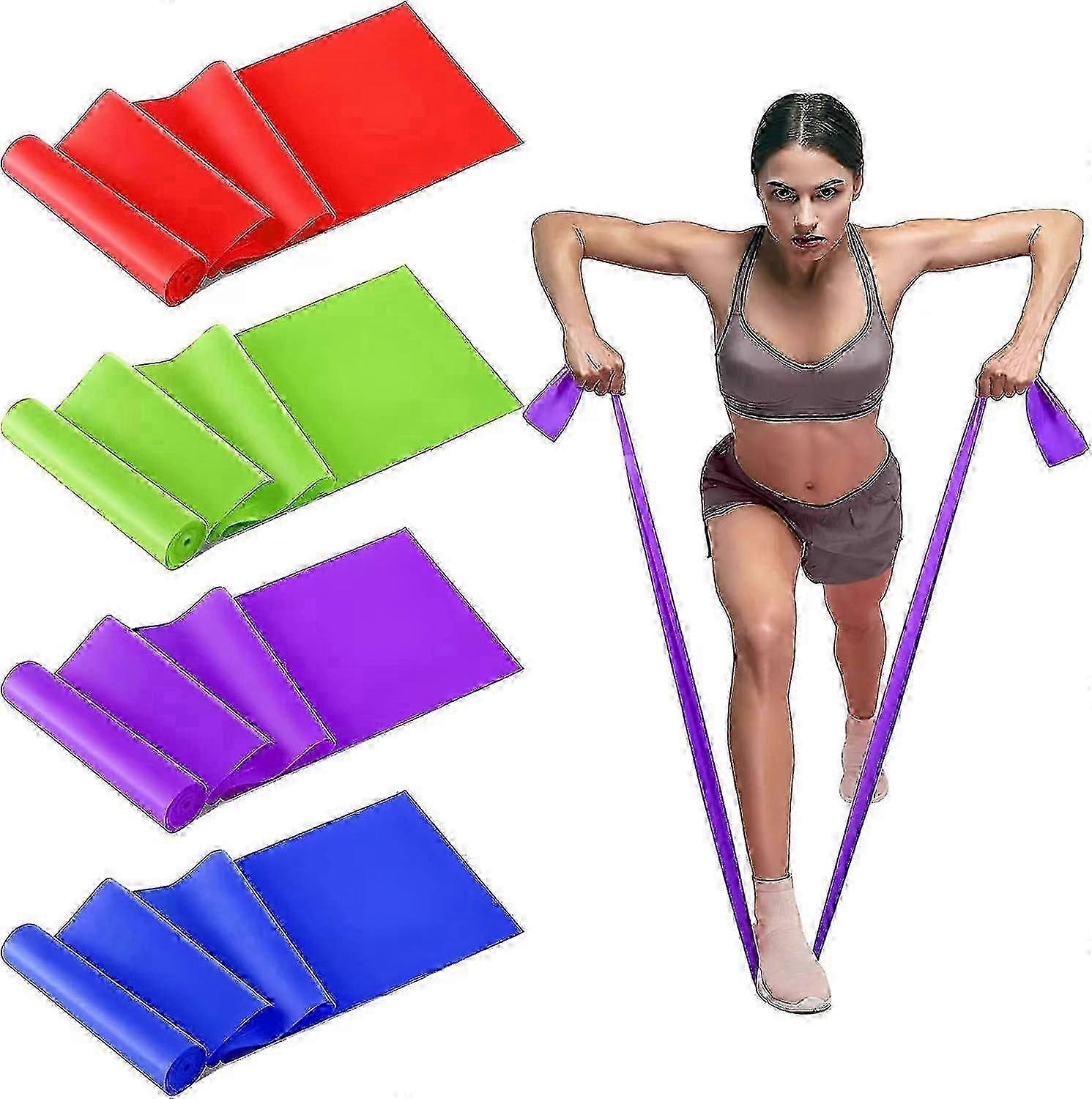 Theraband Exercise Bands Set with 4 Levels of Resistance Ideal for Yoga Pilates and Strength Training
