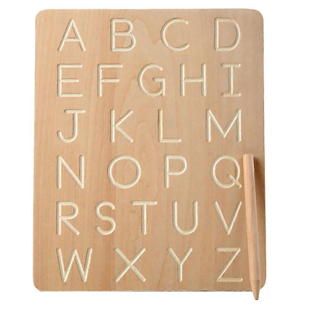 Writing Practice Board Wooden Alphabet Tracing Board for Kids 1Set Cognitive Toy