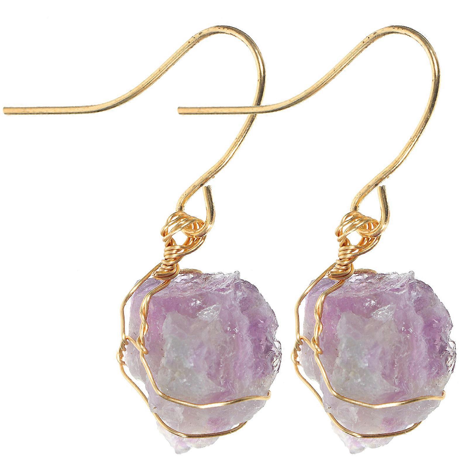 Crystal Stone Earrings 1 Pair Irregular Rough Dangle Earrings For Women Assorted Color Decorative Style