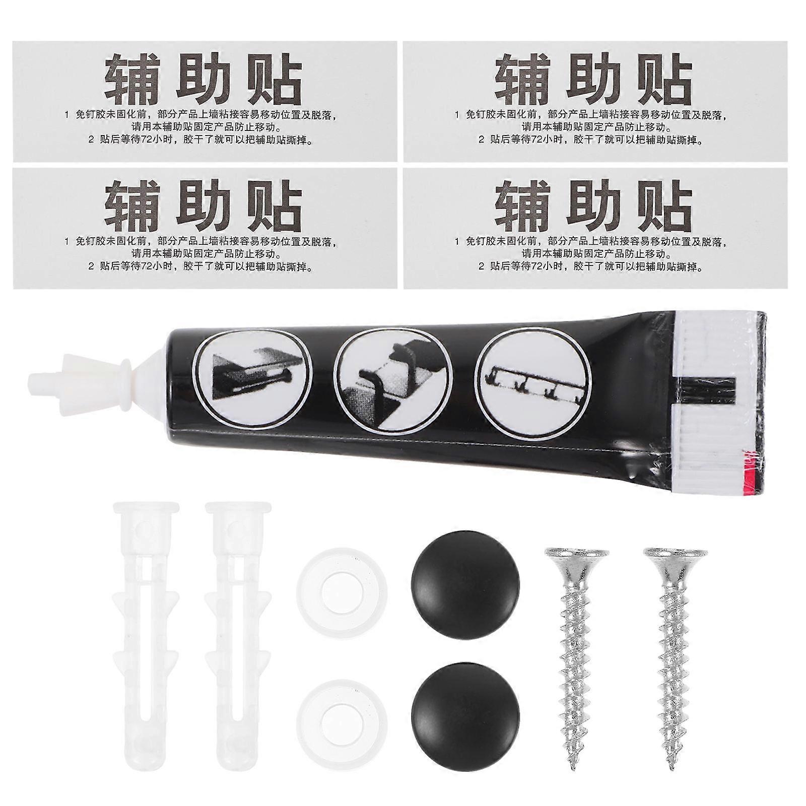 Bathroom Holder Rack Wall Mounted Storage Rack for 1Set Black