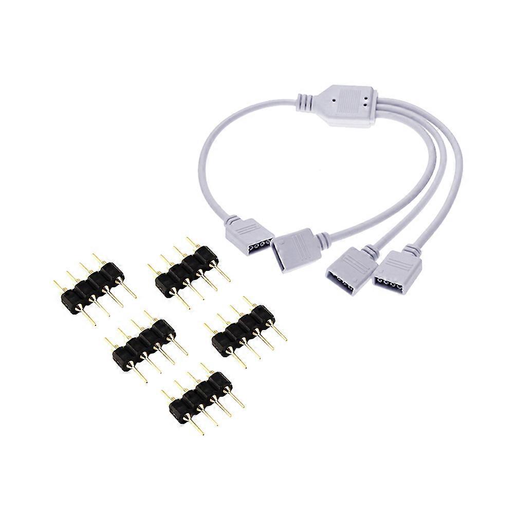 Rgb LED Strip Splitter Cable for LED Connection 2Pcs White