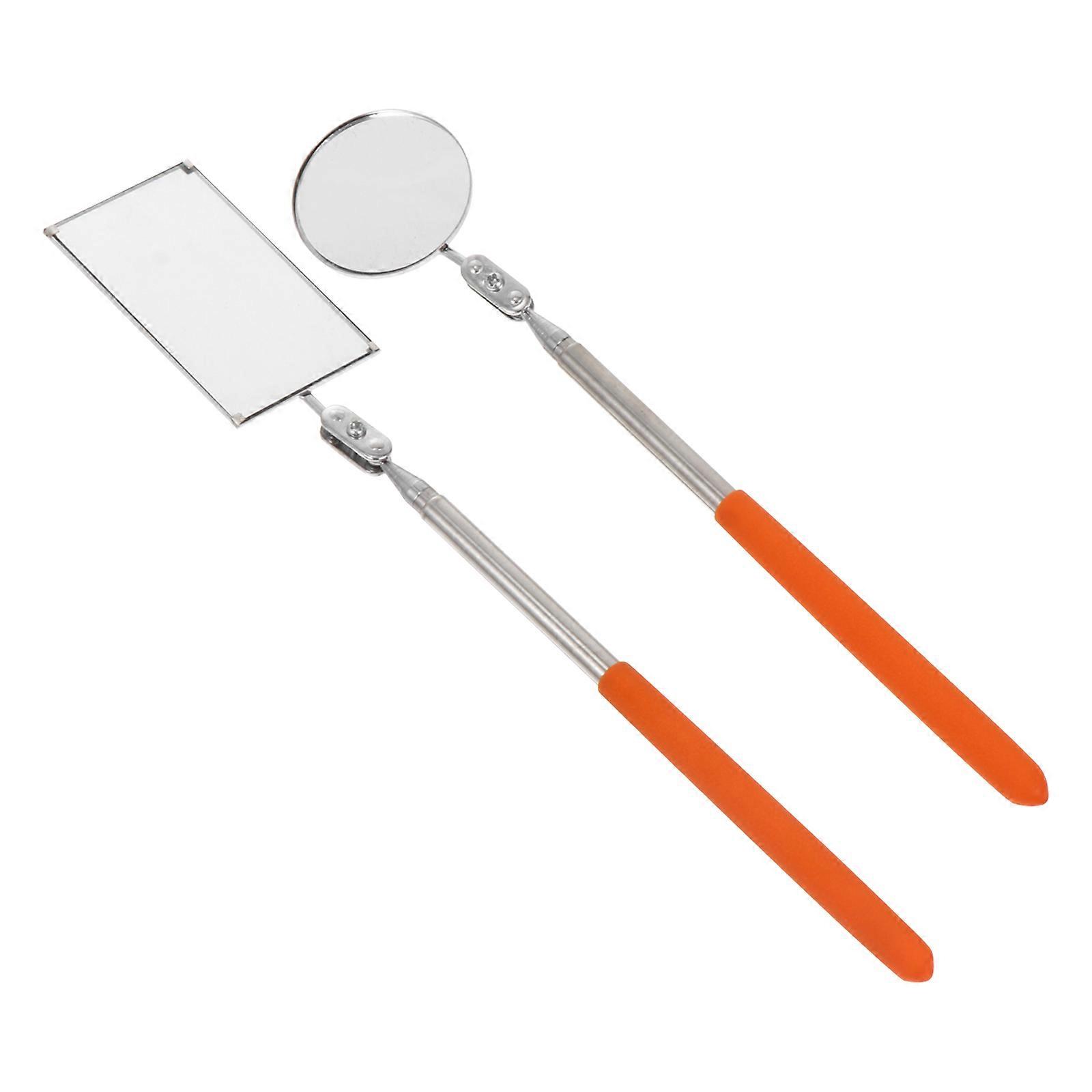 Vehicle Inspection Mirror For Machinists Perfect For Engine Compartment Inspection In 28.50X5.20X5.20cm Size 10 Pcs