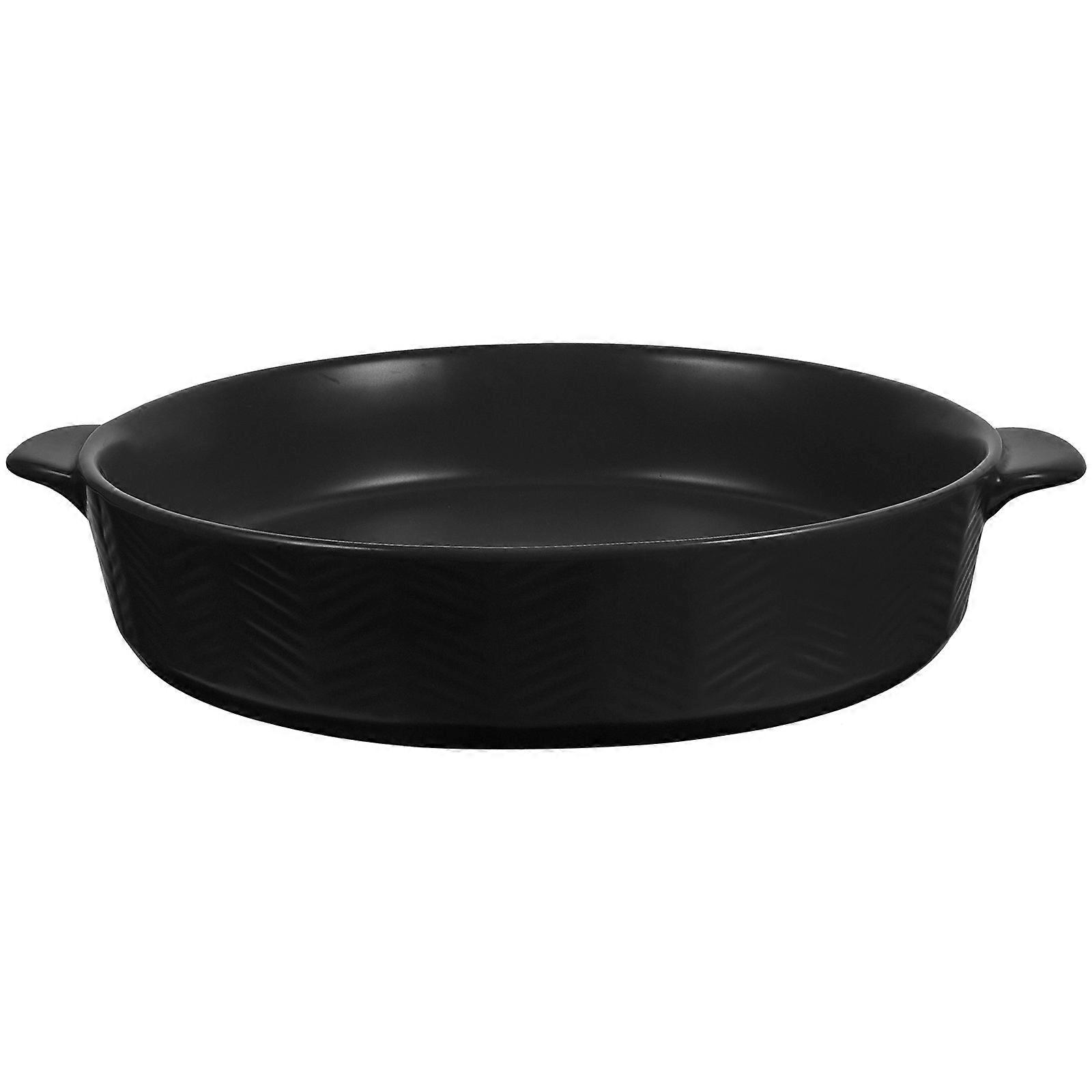 Round Baking Dish Microwave Safe Nonstick Surface Restaurant 30.5X25.5X5CM 1Set