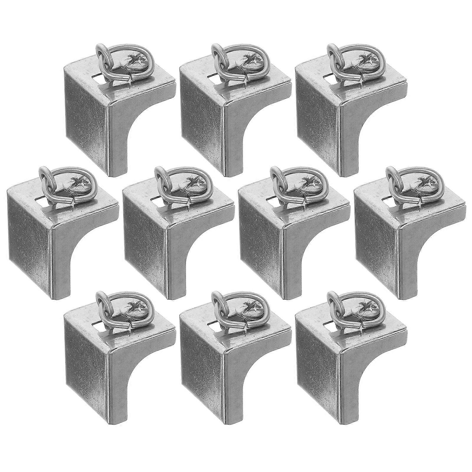 Silver Stainless Steel Curtain Track End Caps Secure Stops 40Pcs Set