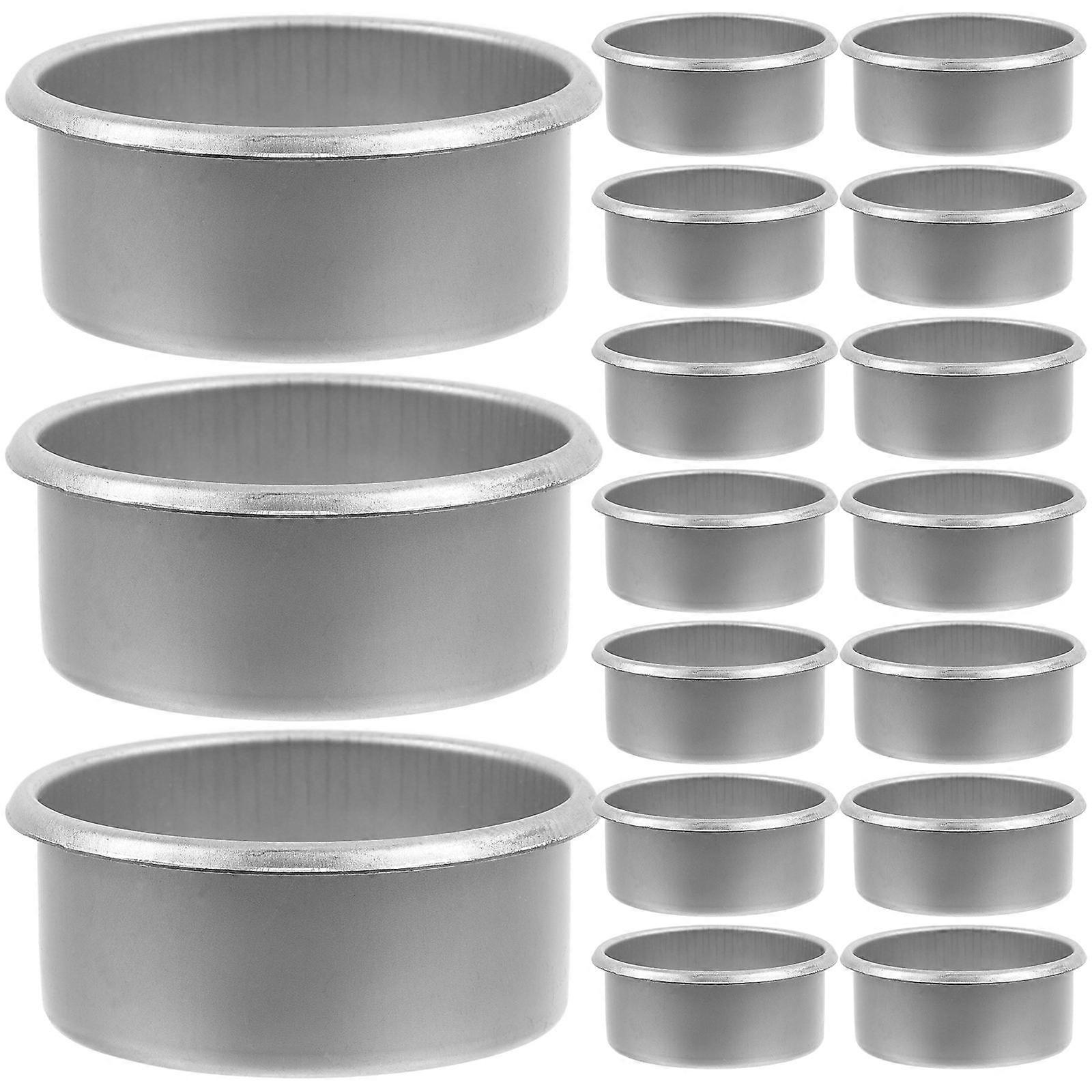 Iron Candle Cup Silver Holder for Candle Use Decorative 140Pcs