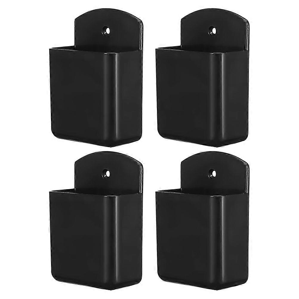Self Adhesive Storage Box Holder for Storage 20Pcs Black Plastic Wall Mounted