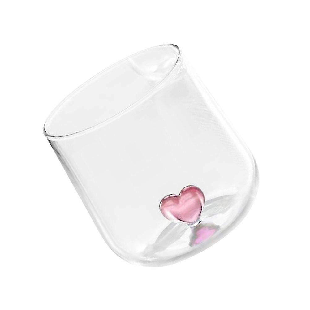 Romantic Heart Shaped Cup Water Container Banquet Drinking Couples 8.5x8.5cm 1Pack