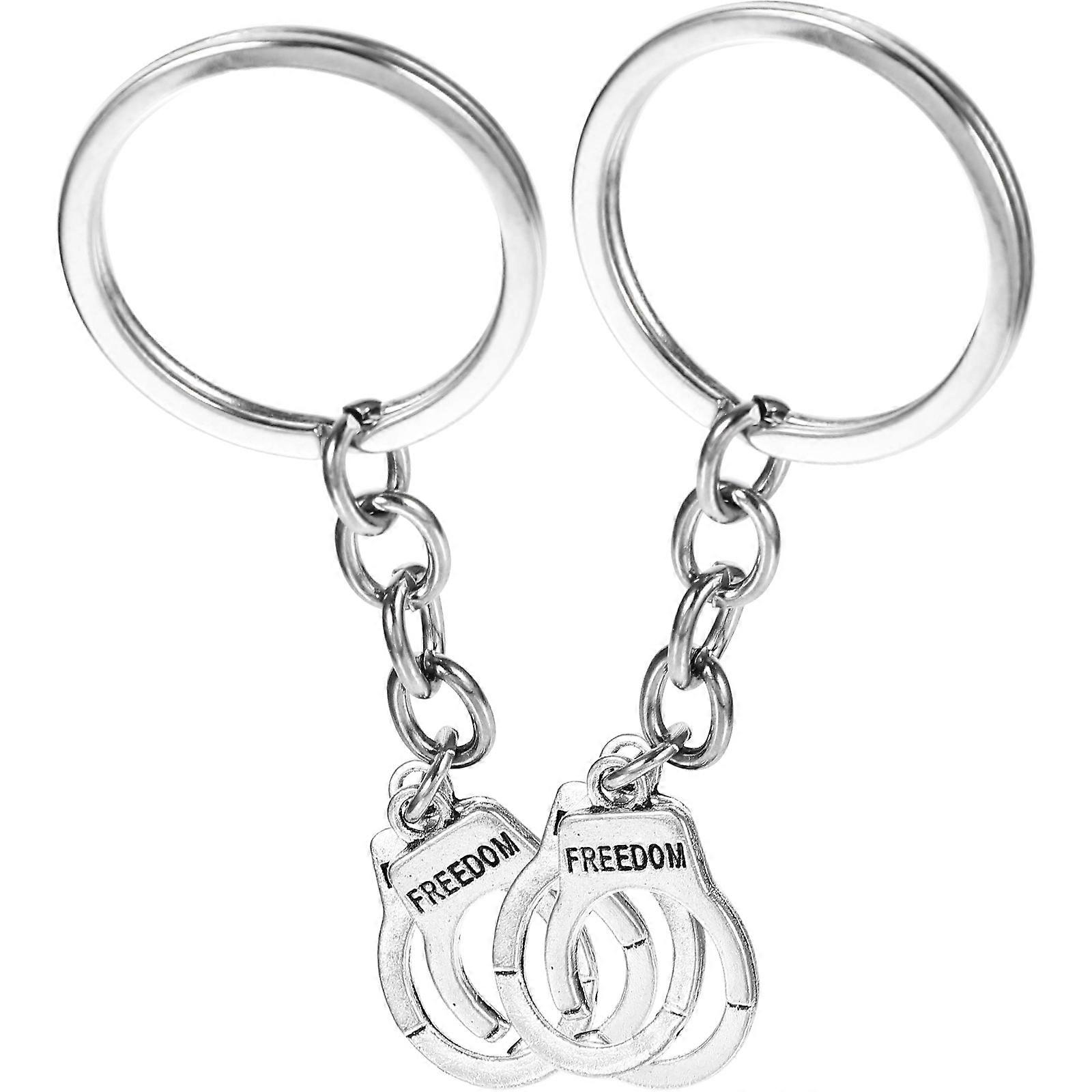 Silver Key Chain Good Friend Key Chain for Bag Ornaments 2Pairs
