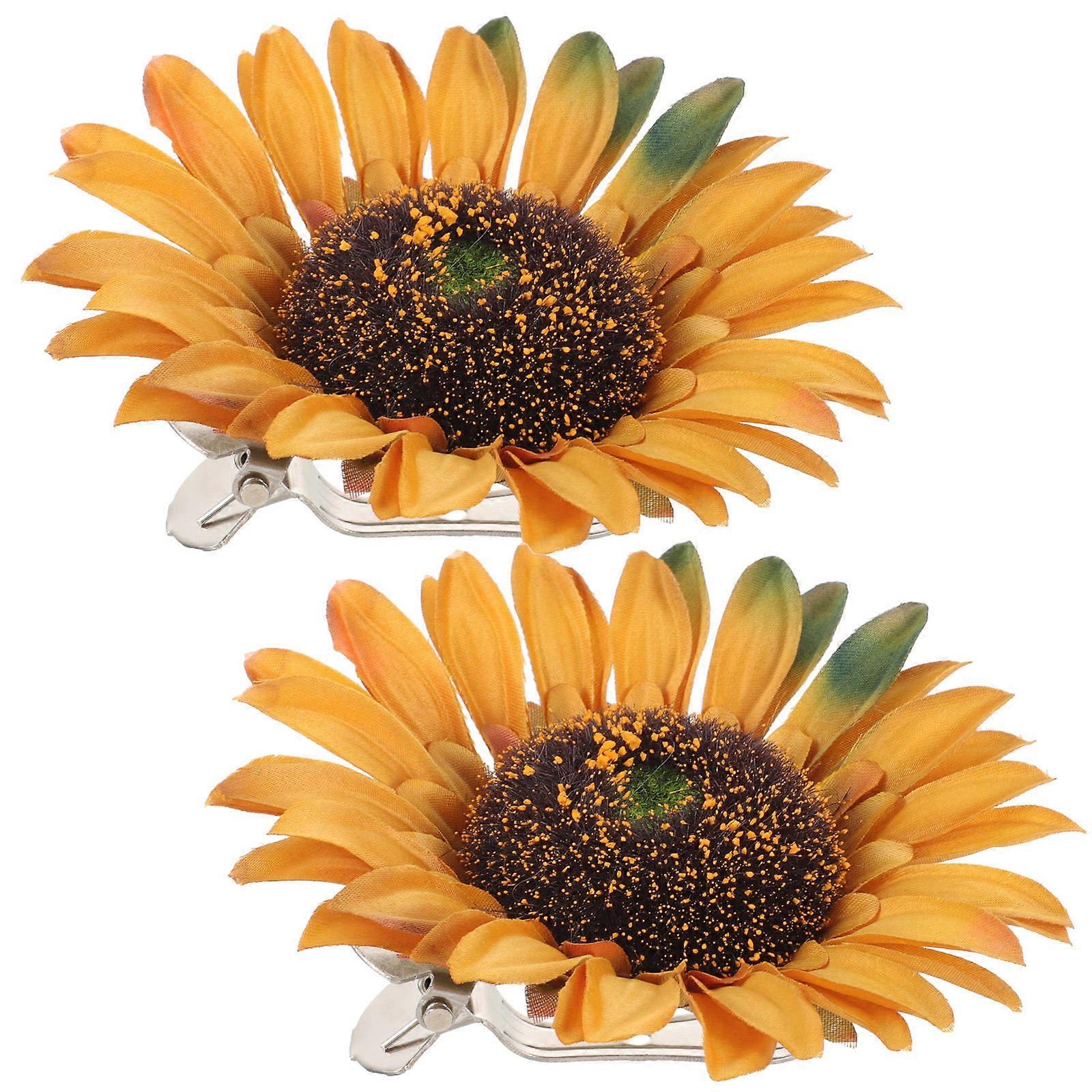 Curtain Holdback Clamp Sunflower Tieback for Home Use 4Pcs Decorative Clips
