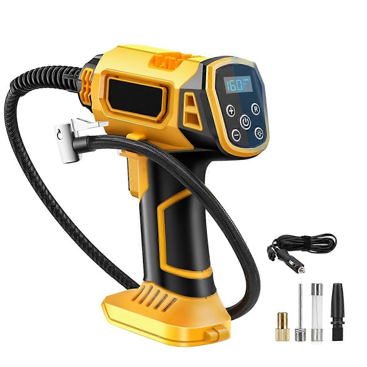 Cordless Air Compressor for 20V Lithium-Ion Batteries DCB206 DCB181 with Digital Pressure Gauge