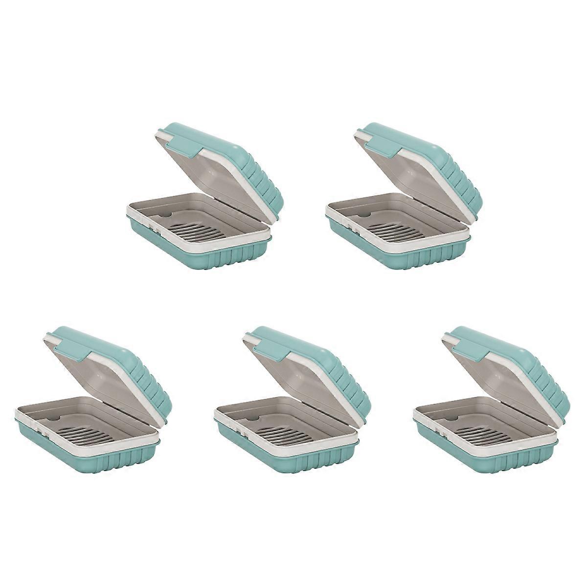 5X Soap Holder, Soap Dish, Bar Soap Holder for Shower, Travel Soap Case with Lid for Gym, Travel Soa