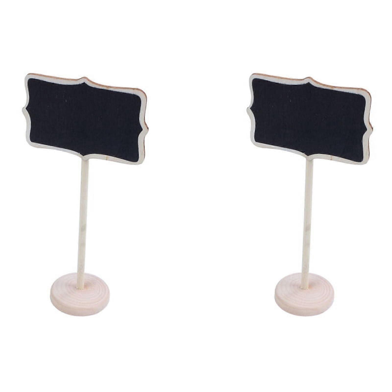 Mini Small Blackboard Chalkboard Wooden Message Board Holder with Stand for Wedding Table Number, Set of 18