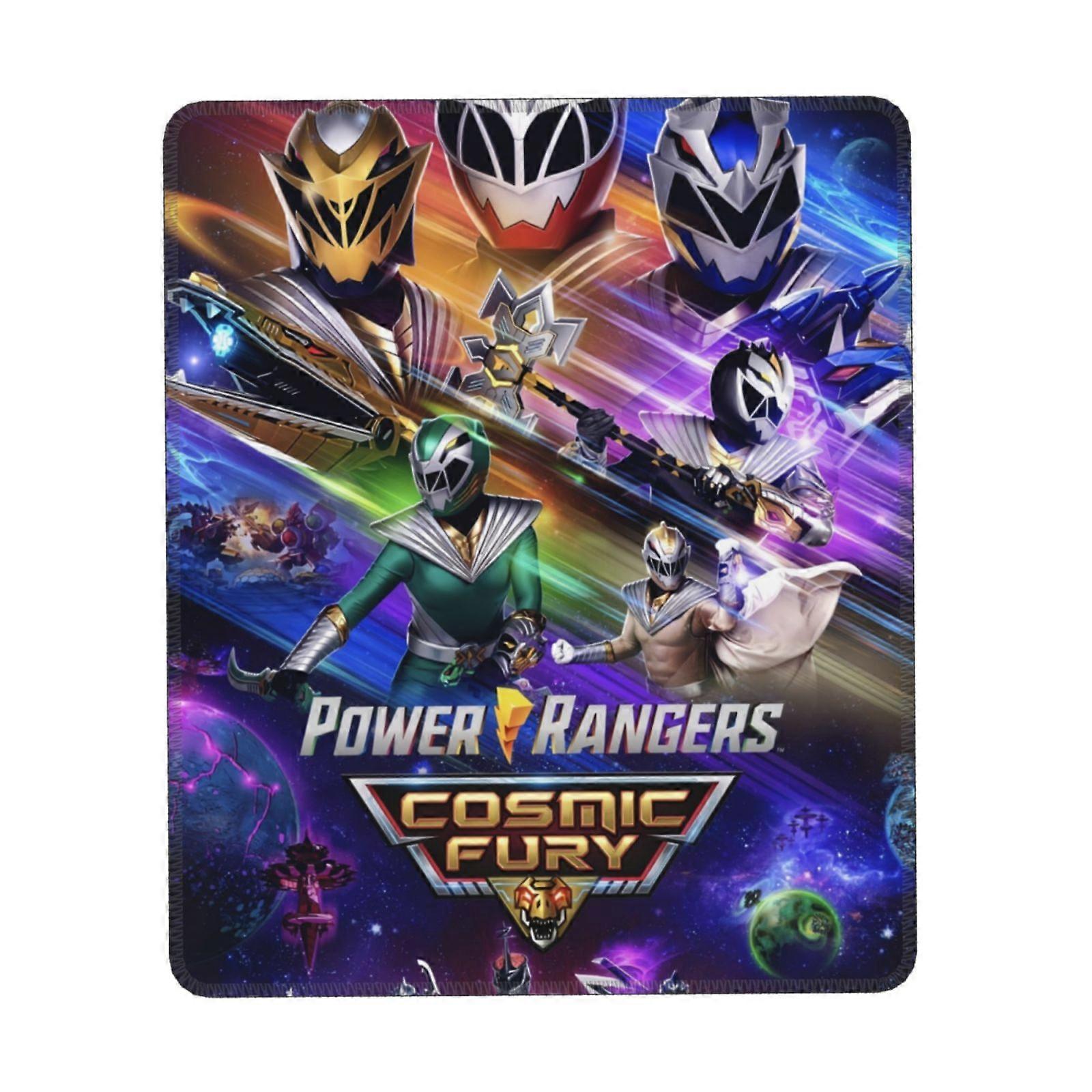 Power Rangers Mouse Pad with Stitched Edge, Non-Slip Rubber Base, Washable Lycra Cloth, Compatible with Computers and Laptops