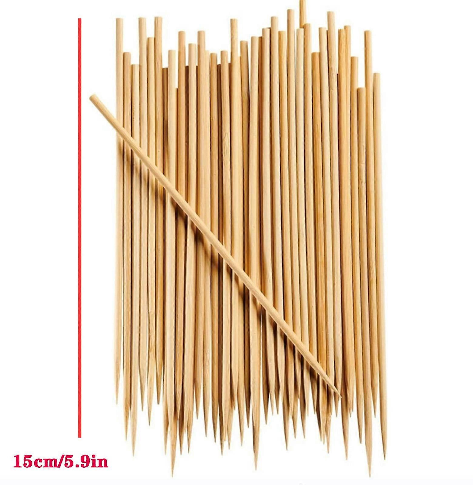 (100X Bamboo Skewers) Bbq Fork Clearance Plertrvy 6” Sticks Kabob Skewers for Grilling Bbq Skewer Sticks 100 Pack