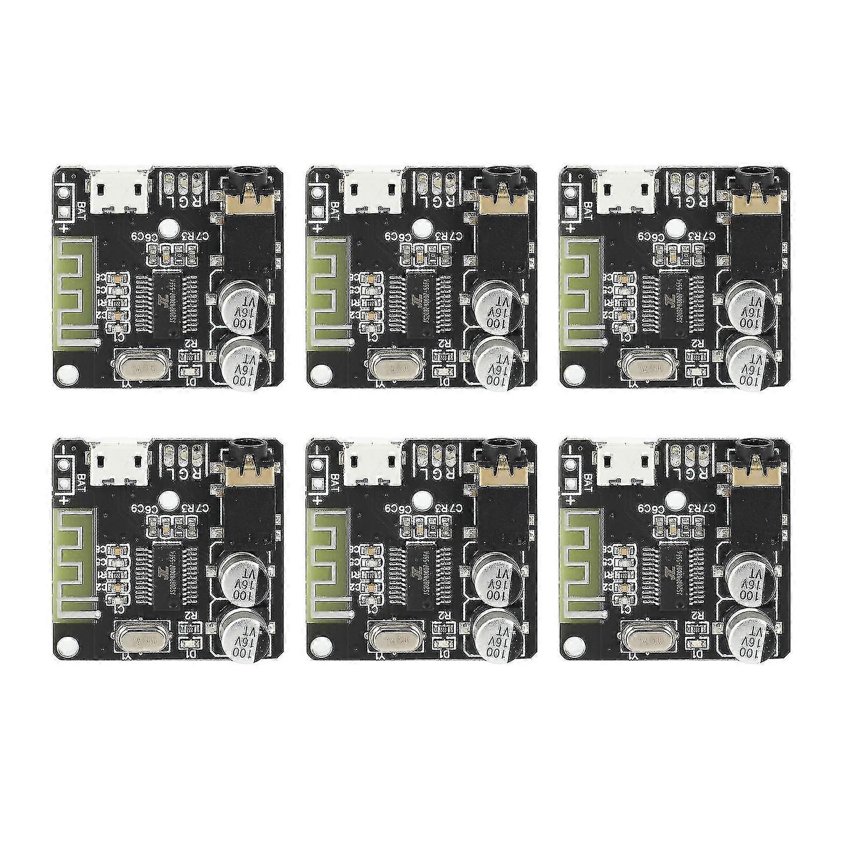 6pcs Vhm-314 V.20 Bluetooth Audio Receiver Board Bluetooth 5.0 Mp3 Lossless Decoder Board With Lith (haoyi