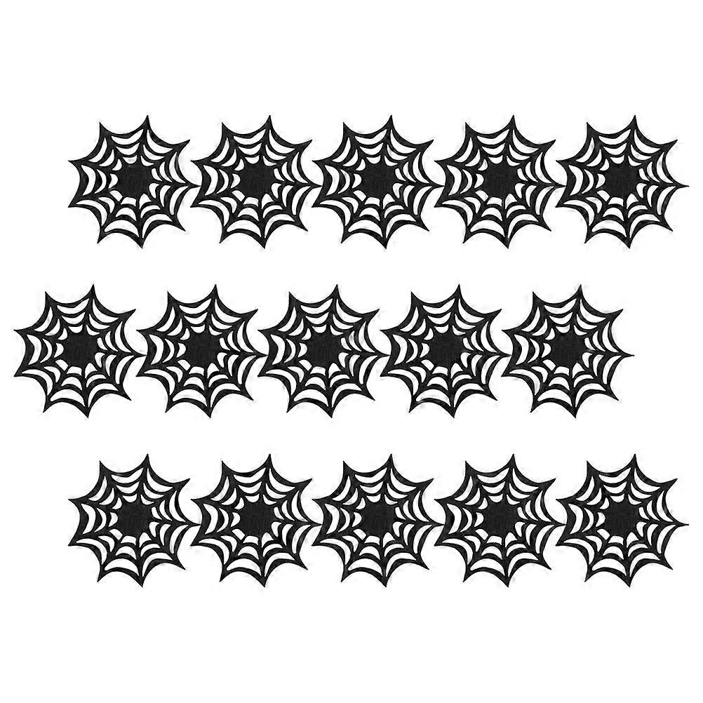 Halloween Coasters for Home Decor with 60Pcs Spiderweb Pattern