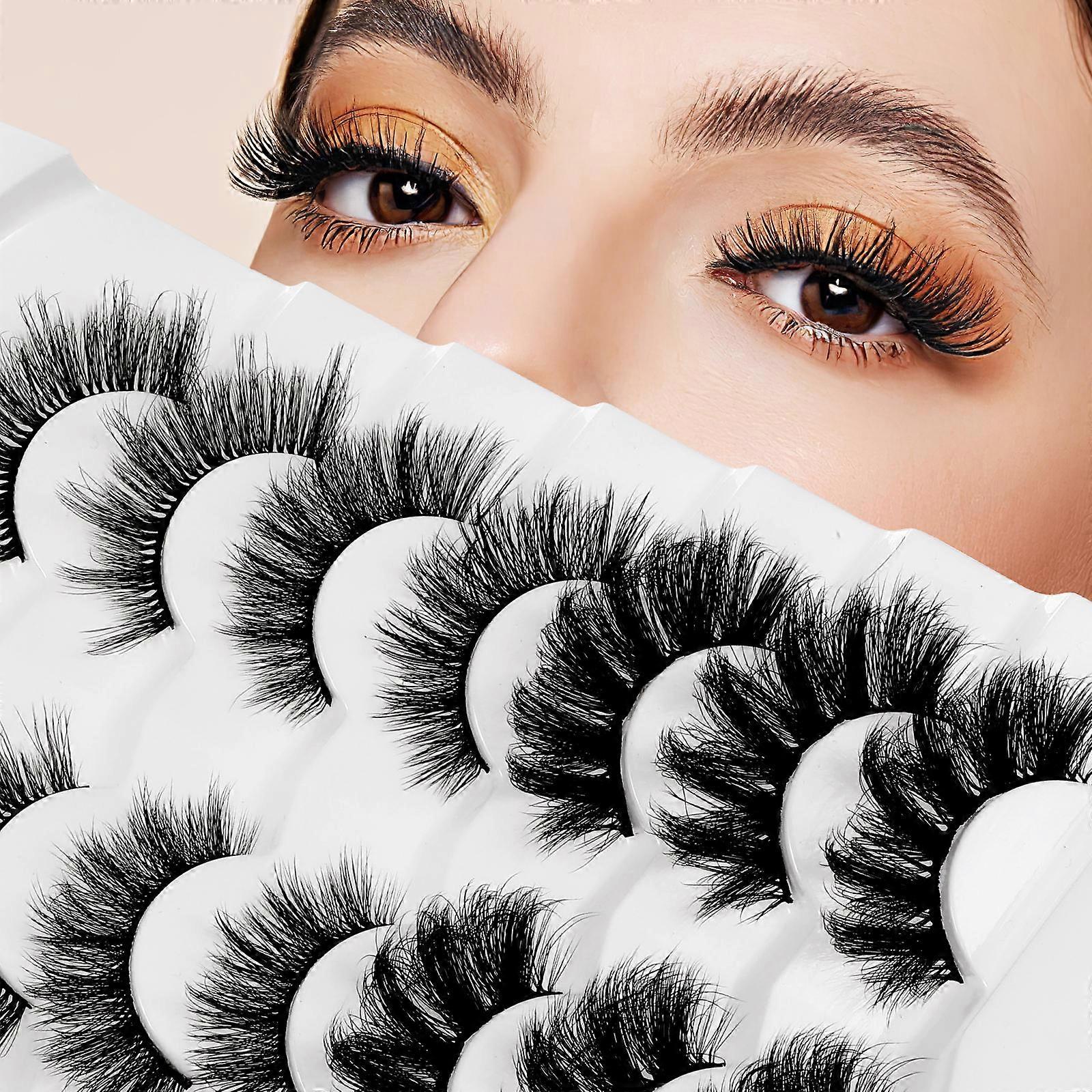 Fake Lashes False Eyelashes Extensions for Makeup Use 7Pairs