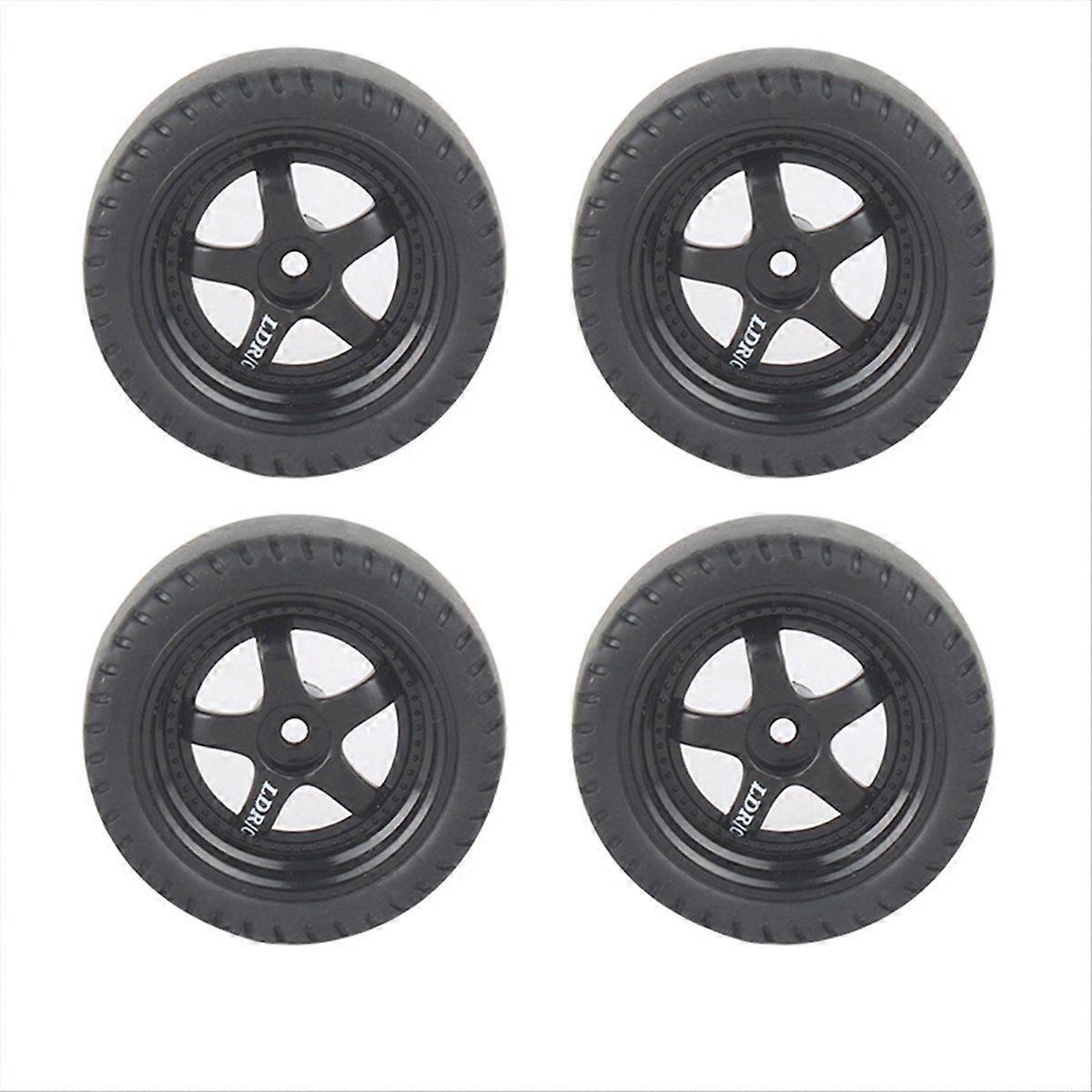 4Pcs RC Drift Tire Wheel Hard Tyre for LDRC LD1201 P06 WPL RC Parts