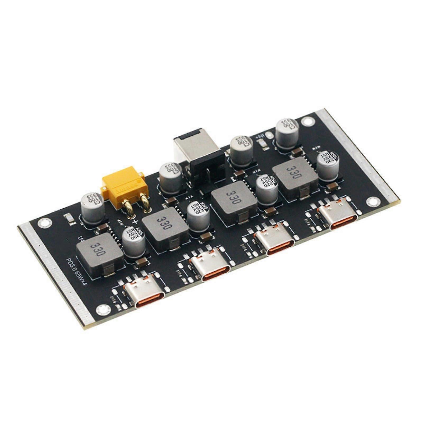 4Way PD65W Fast Charging Module TypeC Interfaces PD3.0/PD2.0 Board Replacement for Phone and Laptop Intelligent Chip
