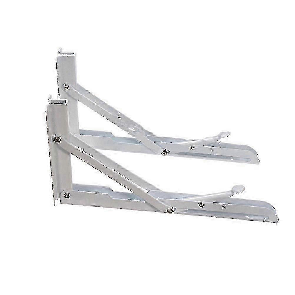 2 Pcs Wall Mounted Triangle Shelf Bracket Folding Support Spring Loaded