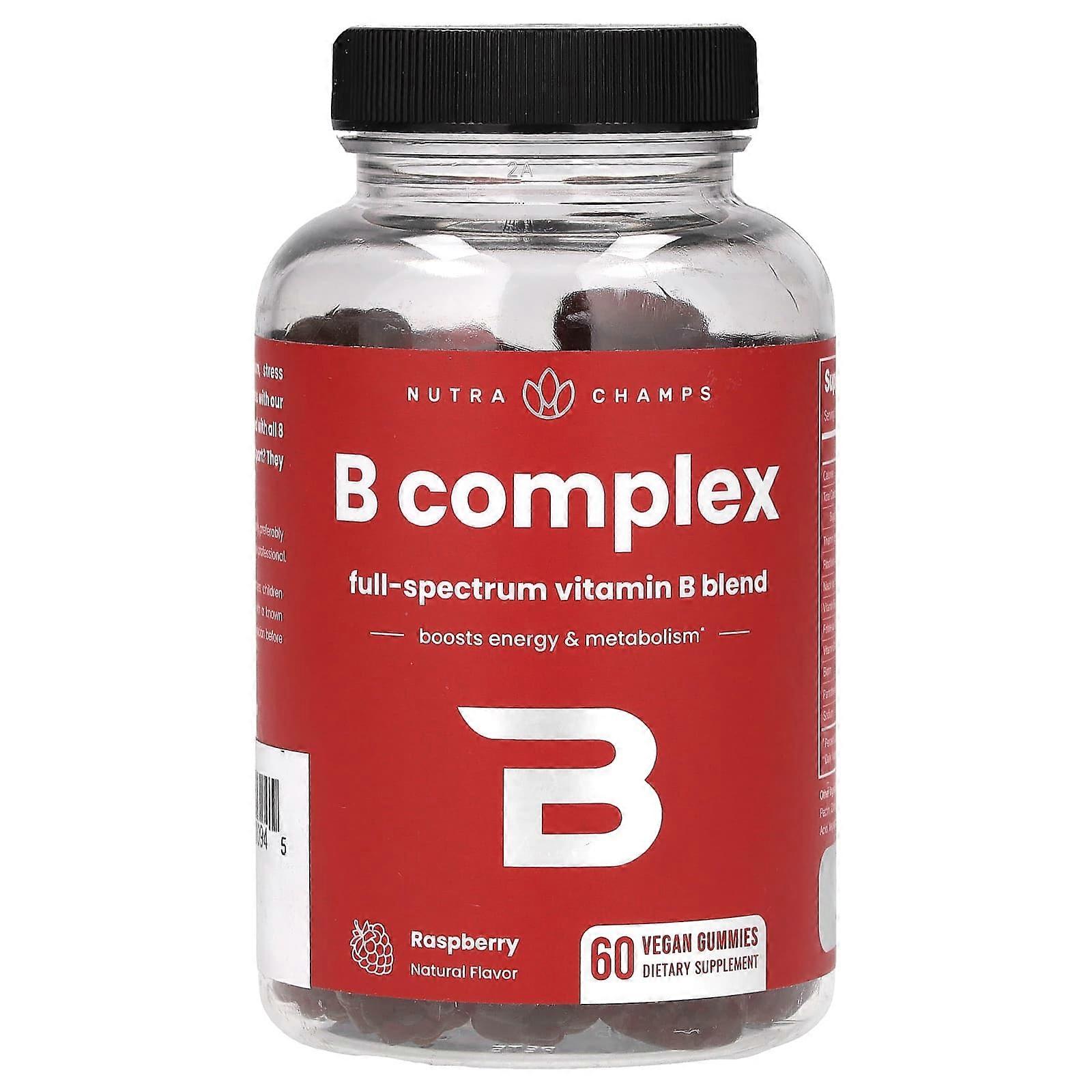B Complex, Raspberry, 60 Vegan Gummies