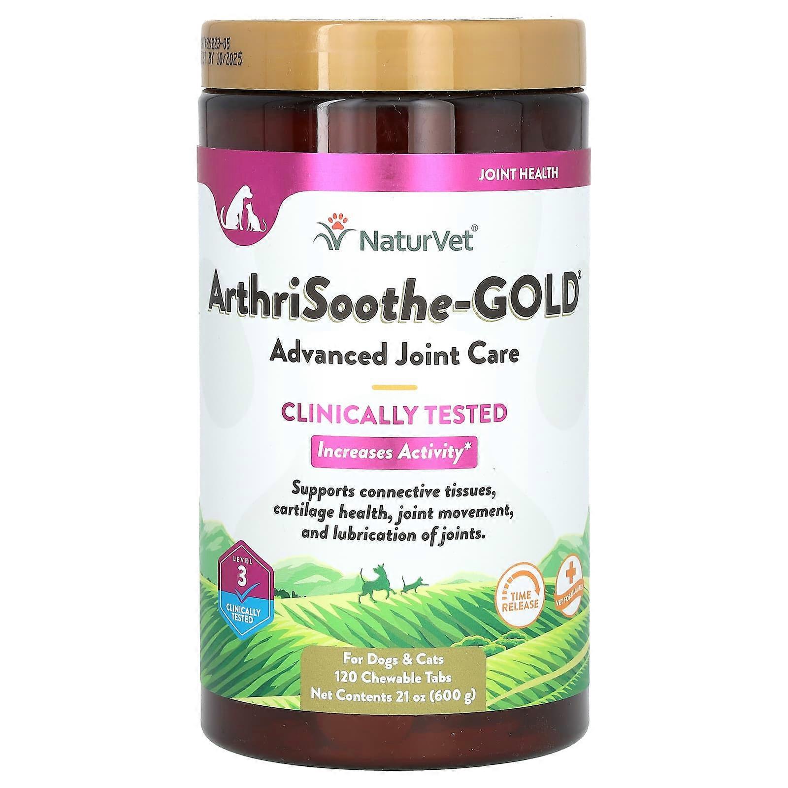 ArthriSoothe-GOLD, Advanced Joint Care, For Dogs & Cats, Level 3, 120 Chewable Tabs, 21 oz (600 g)