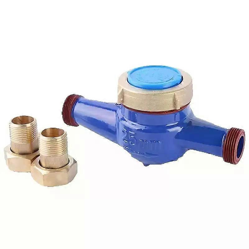 Water Meter Water Flow Meter 1/2 3/4 1 Cold Water Meter Compatible with Garden & Home use Wet Table Measuring Tool