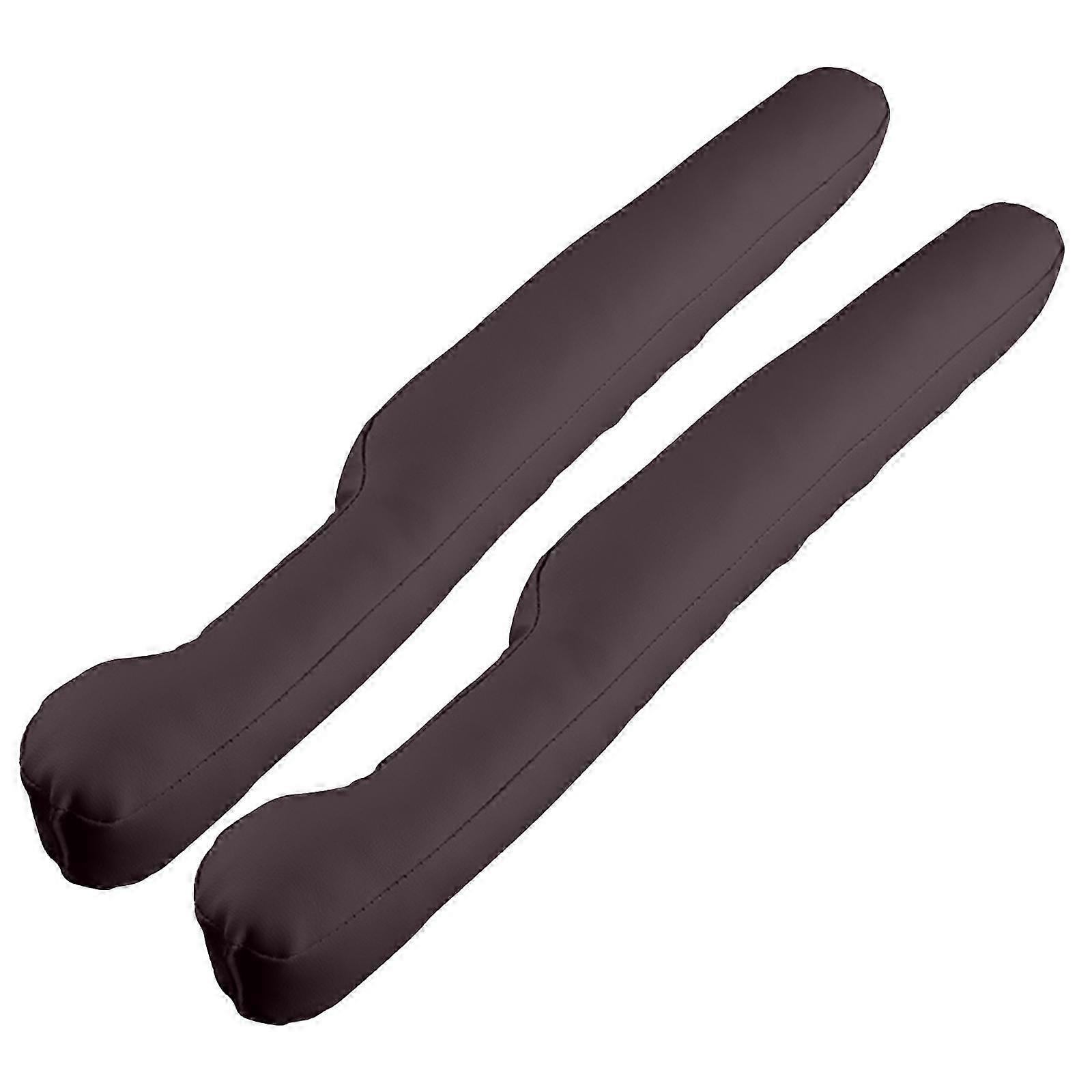 Leder-Lückenfüller für Autositze, universelle Passform, verhindert, dass Dinge darunter fallen, 2er-Packung – Dunkelbraun